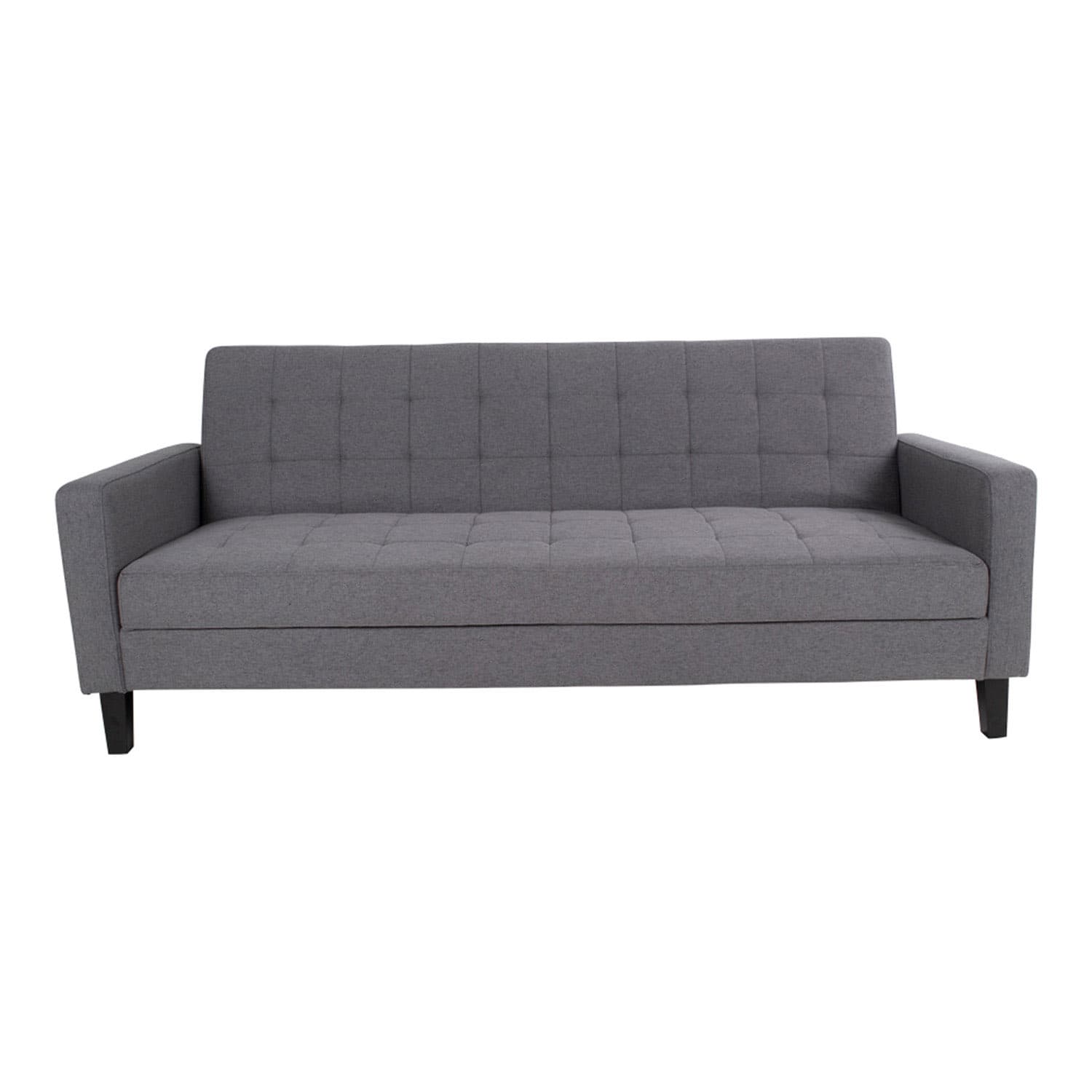 HOUSE NORDIC Milton Bäddsoffa, med Armstöd och Förvaring - Grå Polyester och Björkträ
