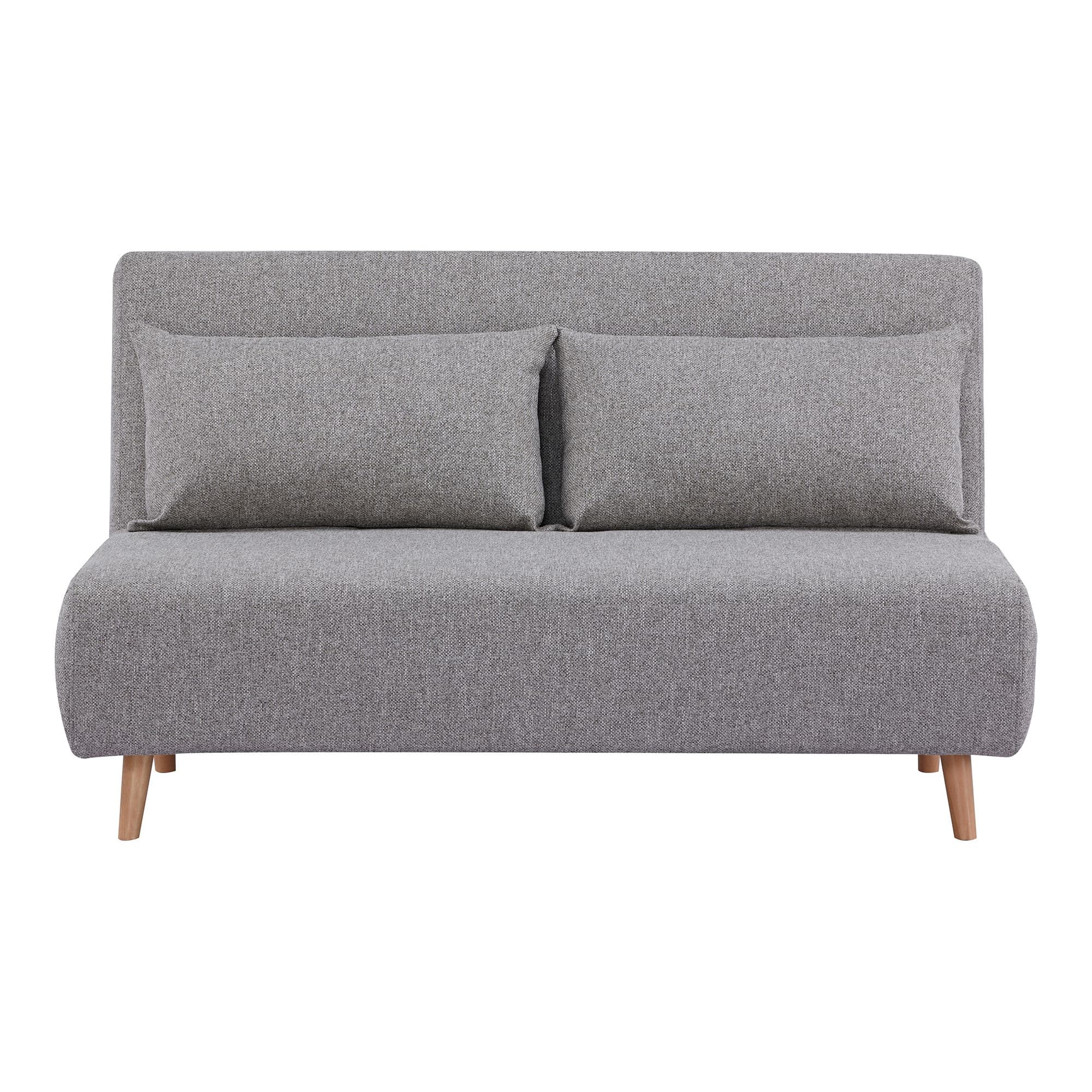 HOUSE NORDIC Marlow 2-sits bäddsoffa - grå polyester och naturträ