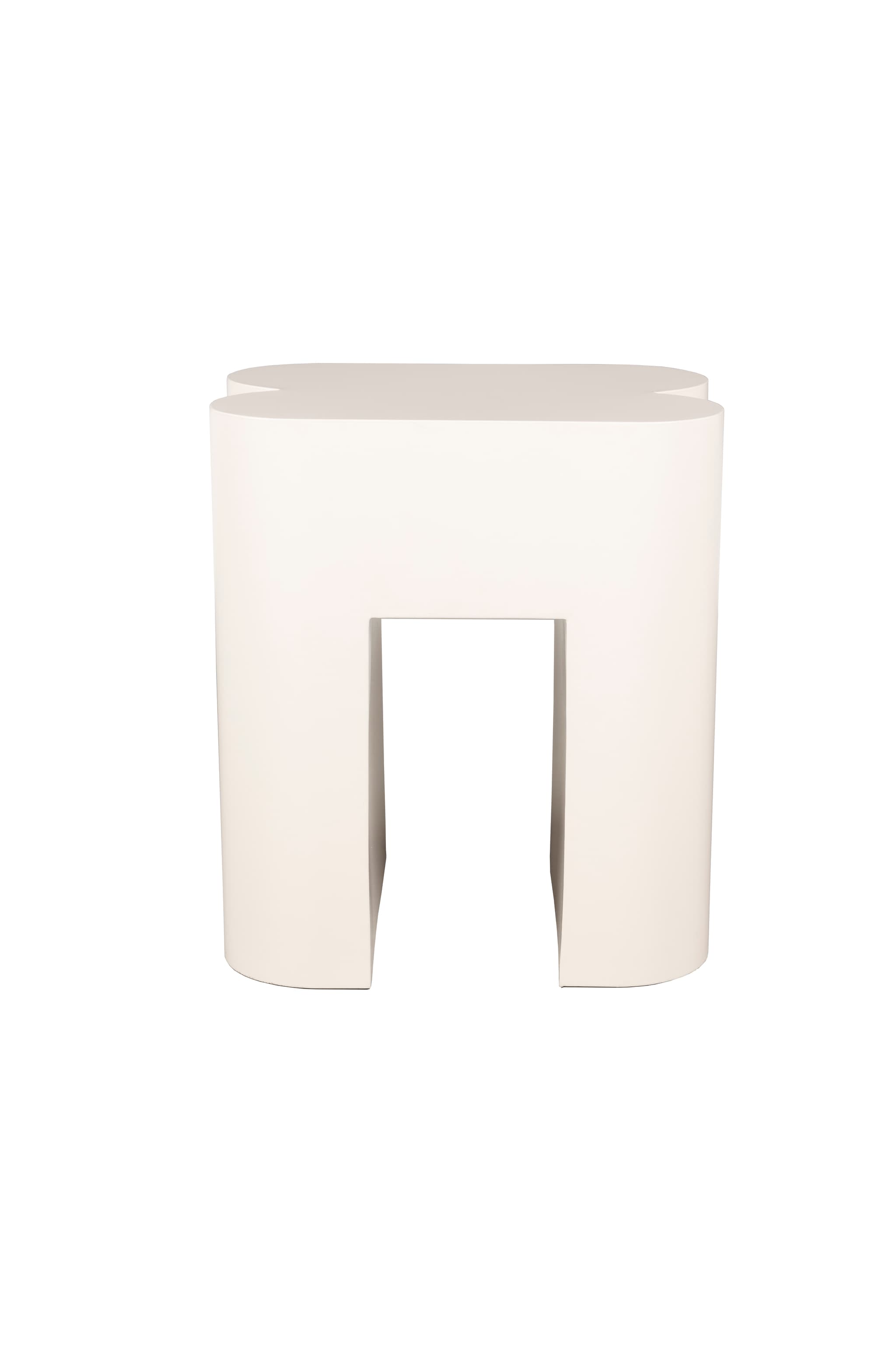 ZUIVER Formpall, fyrkantig - beige järn (40x40)