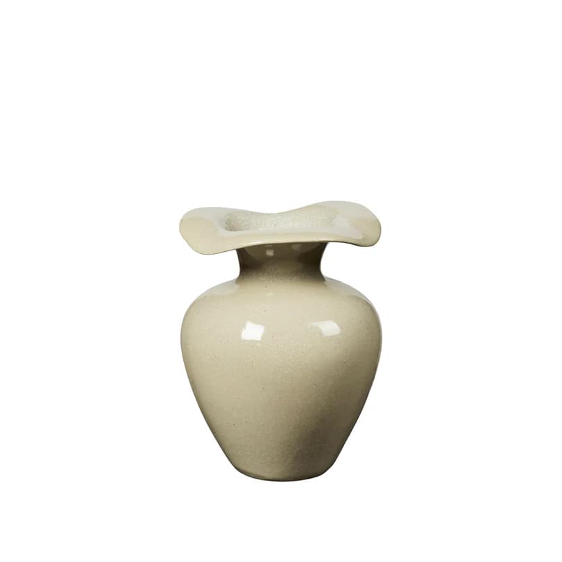 BROSTE COPENHAGEN Florentina vas M - beige stengods (H:32)