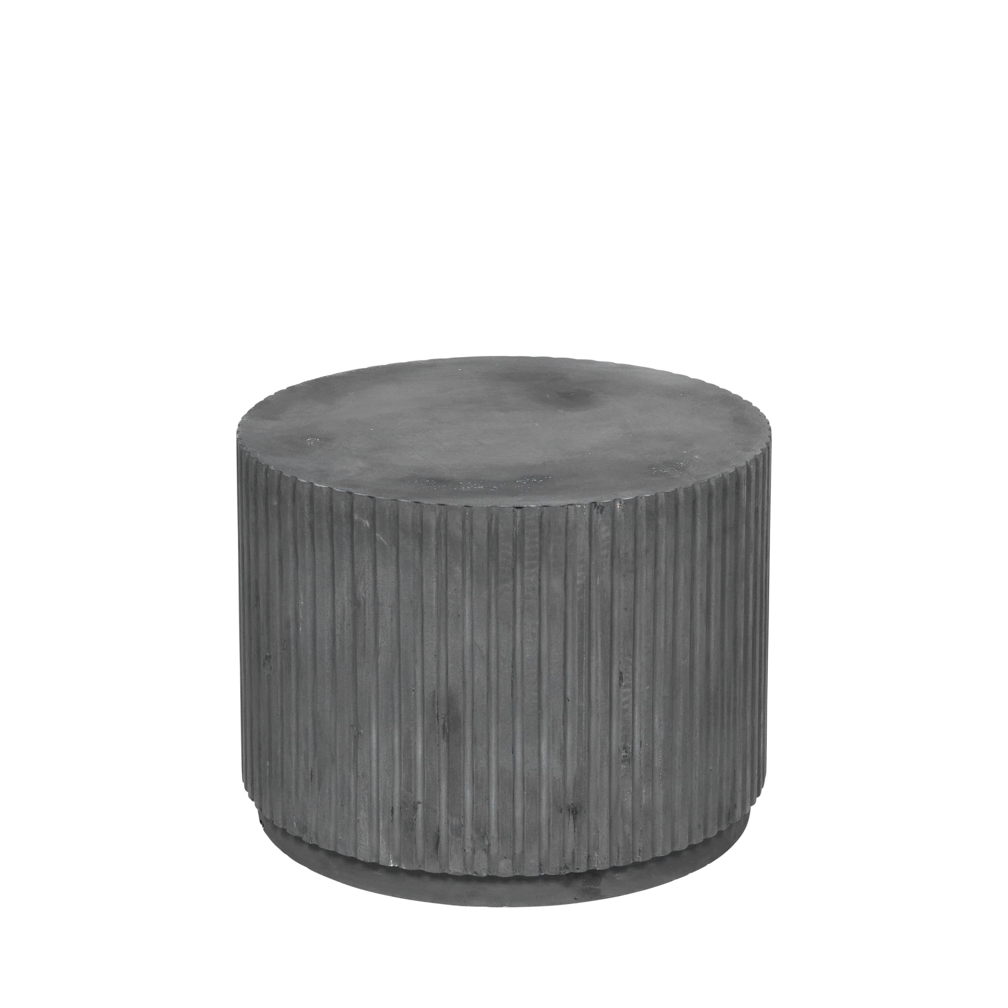 BROSTE COPENHAGEN Runt Rillo Soffbord - Grå Fibercement (Ø 56 cm)