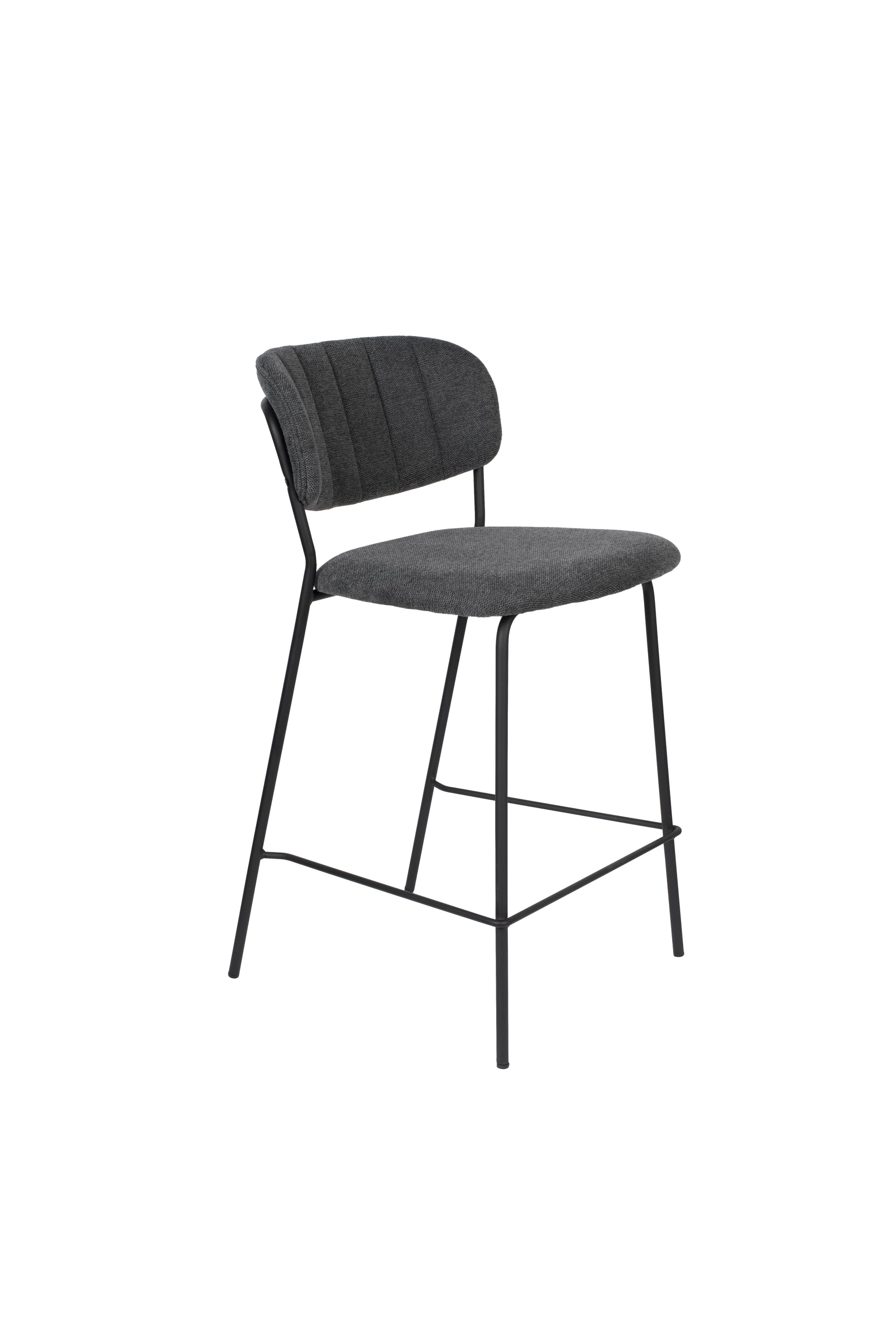 WHITE LABEL LIVING Counter Stool Jolien Black/Dark Grey