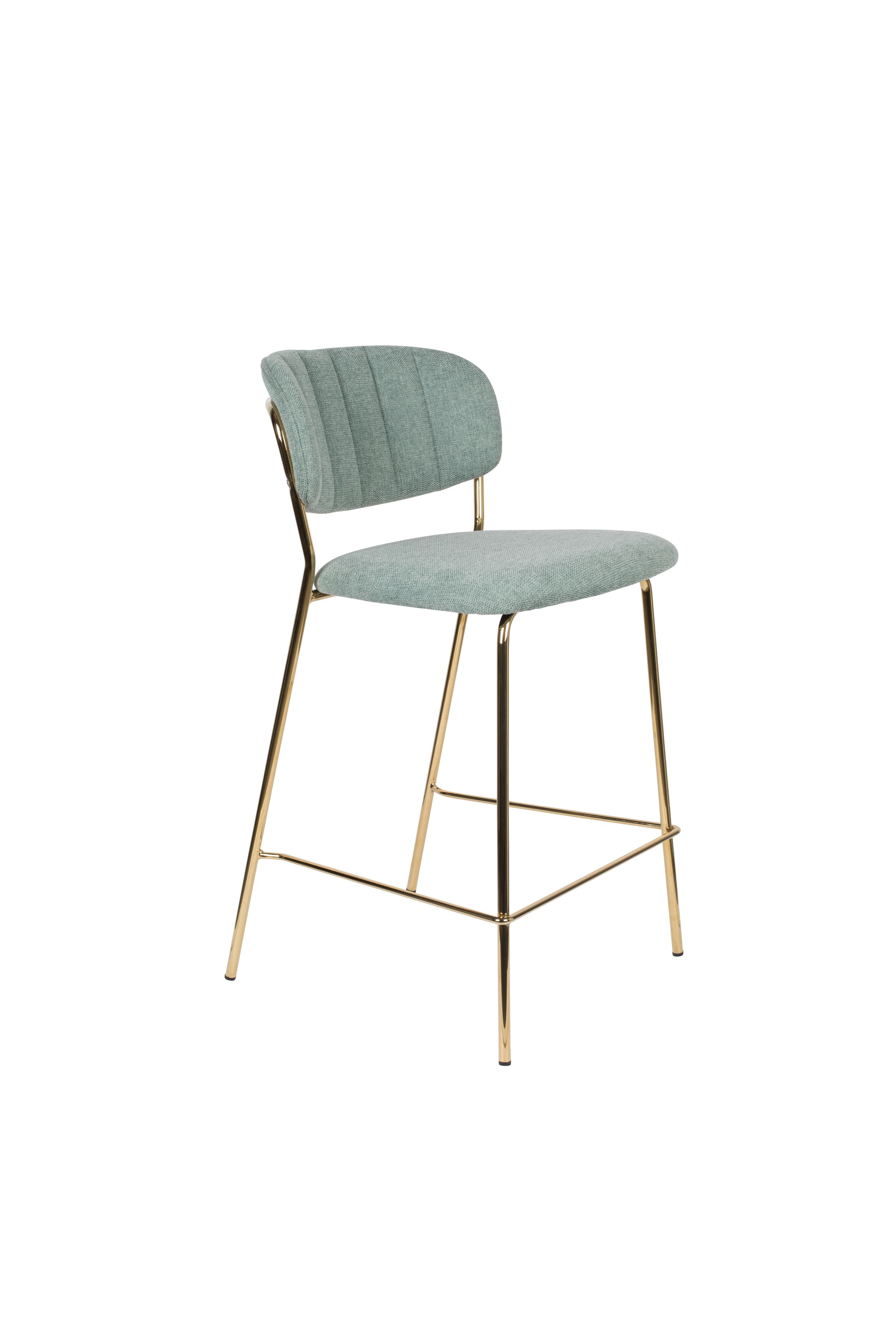 WHITE LABEL LIVING Counter Stool Jolien Gold/Light Green