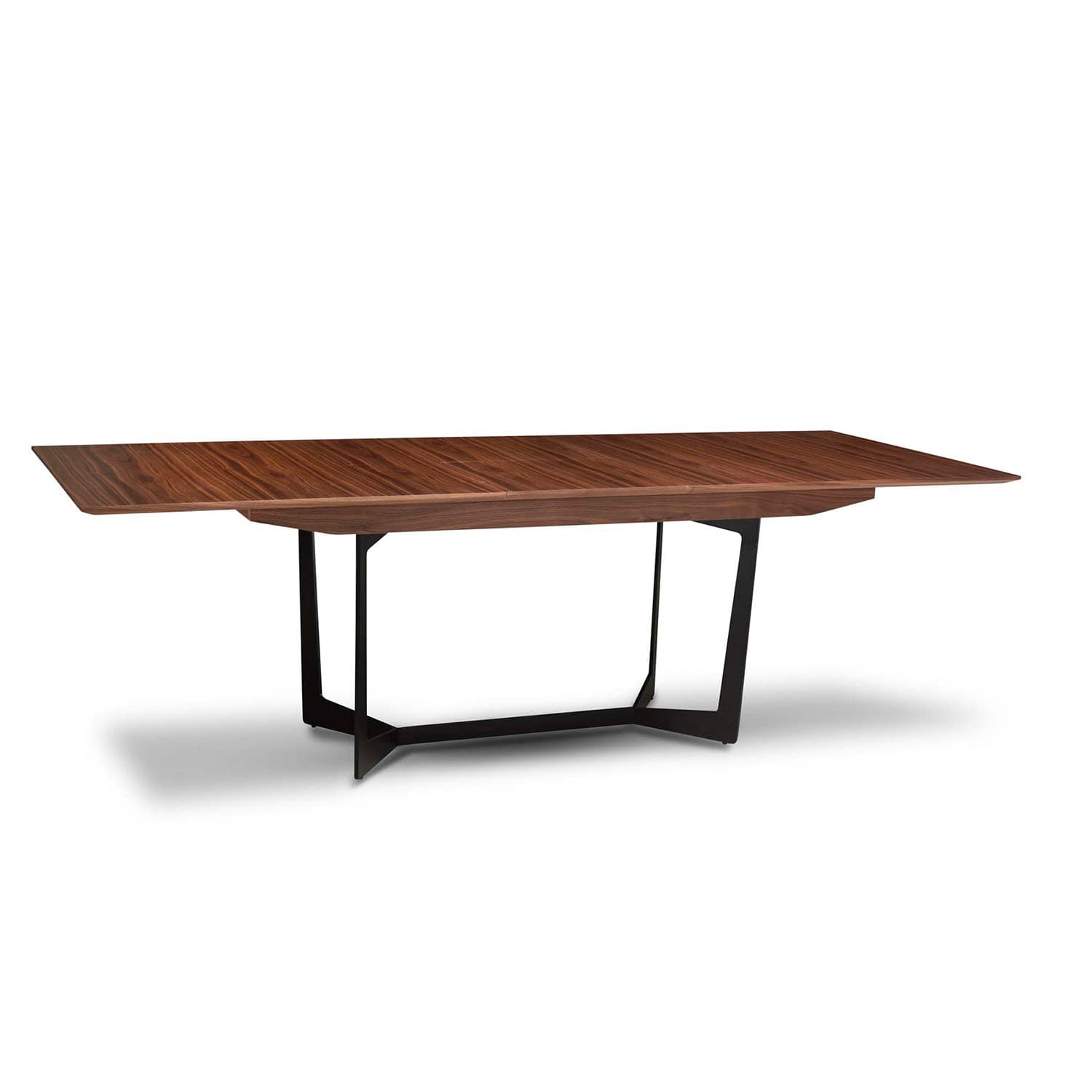 Tokyo Matbord - Brunt / Svart Valnöt Trä / Metall, med Fjärilsbordsskiva (200 (250 cm) x 100 cm)