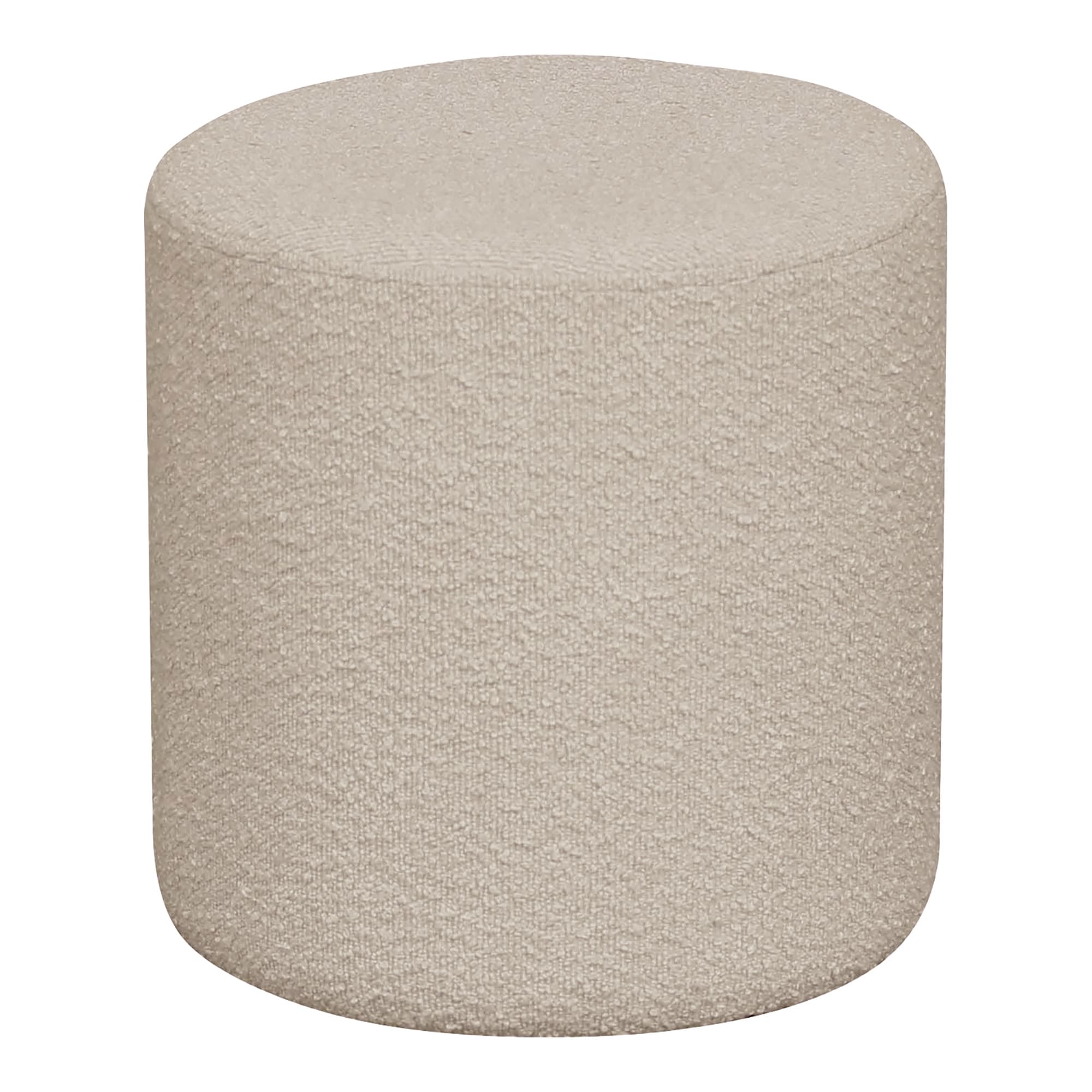 HOUSE NORDIC Ejby-puff, rund - beige bouclé polyestertyg (Ø34)