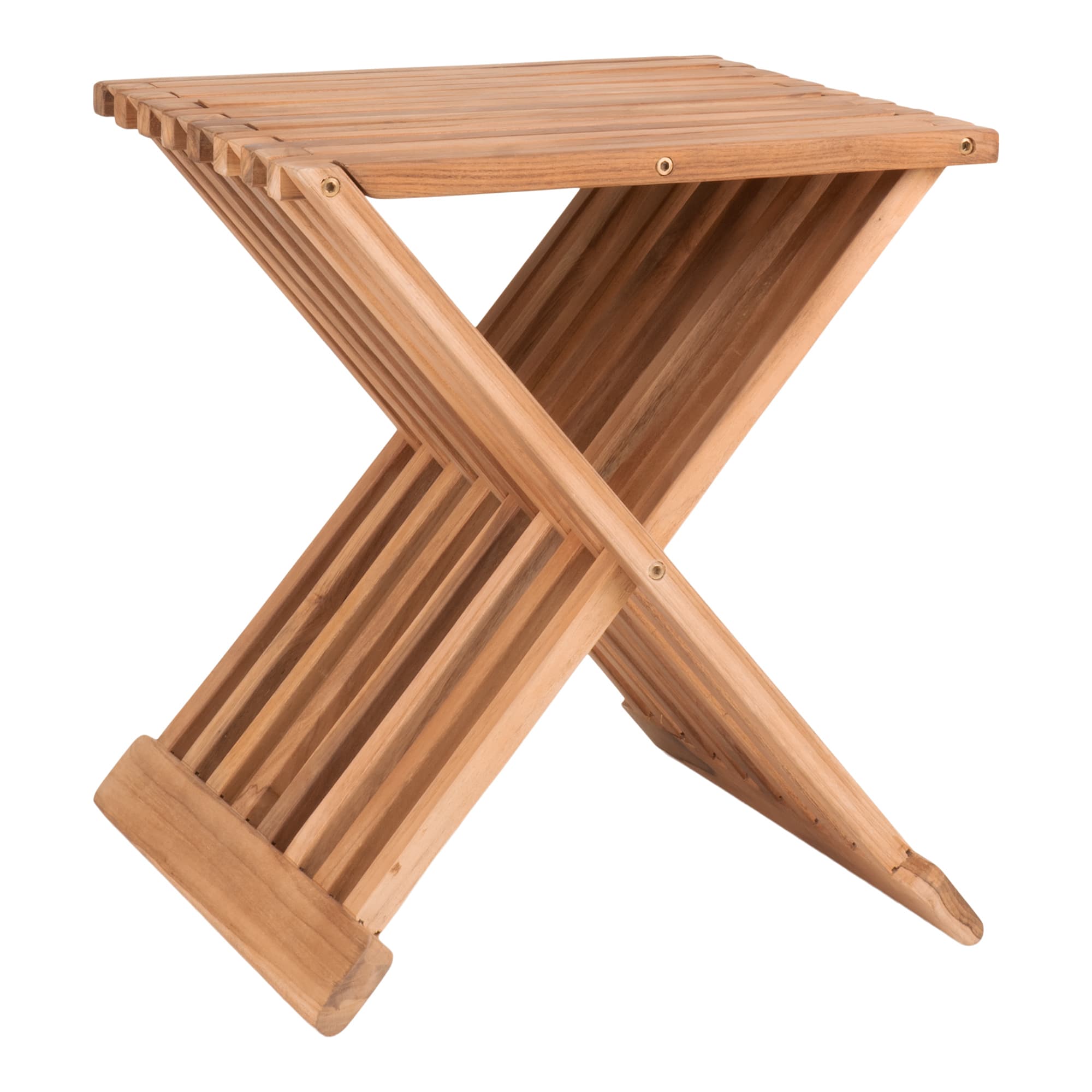 HOUSE NORDIC Erto pall, rektangulär - naturligt teak (40x35)