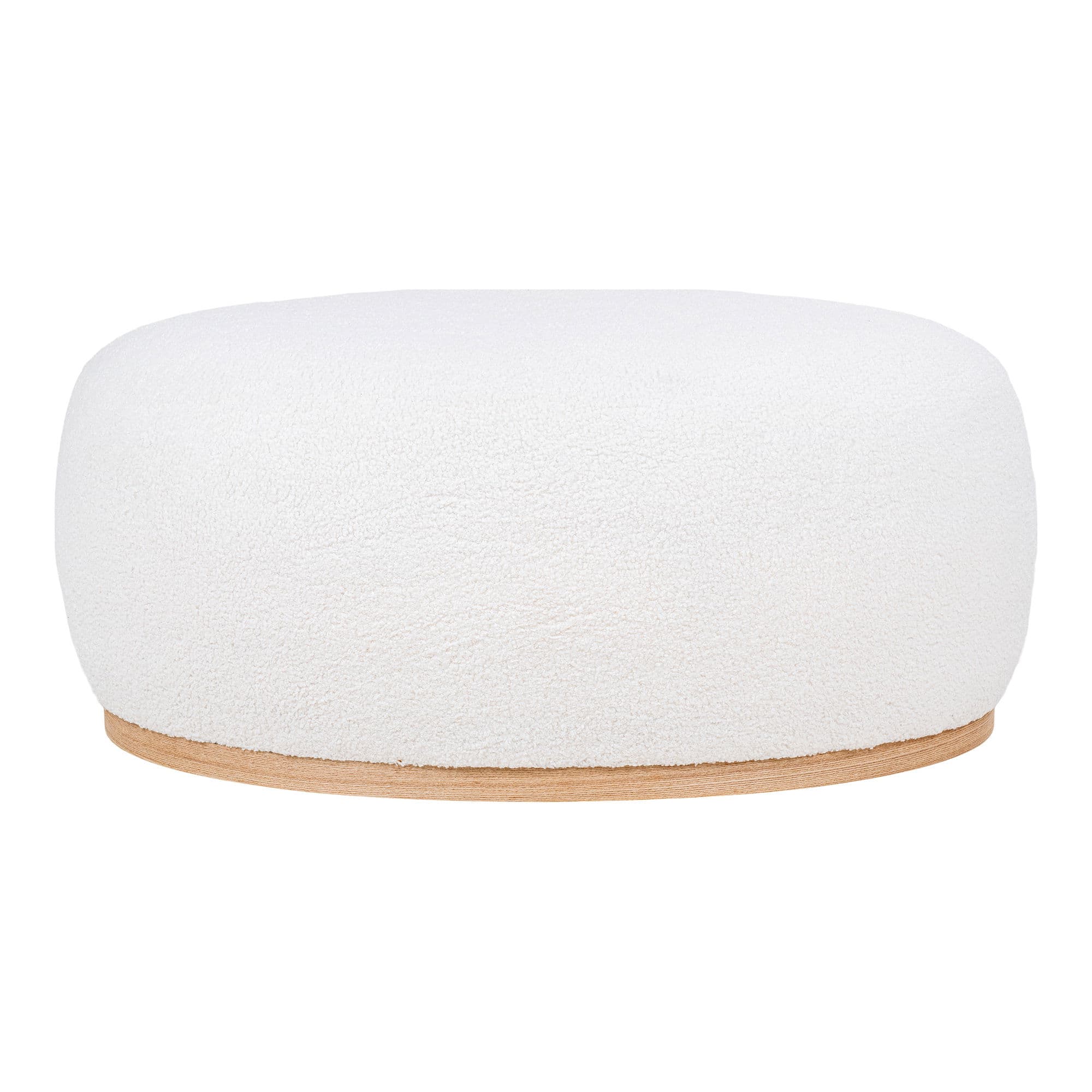 HOUSE NORDIC Puff, bouclé, vit, 54,5x88,5x36 cm, HN1235