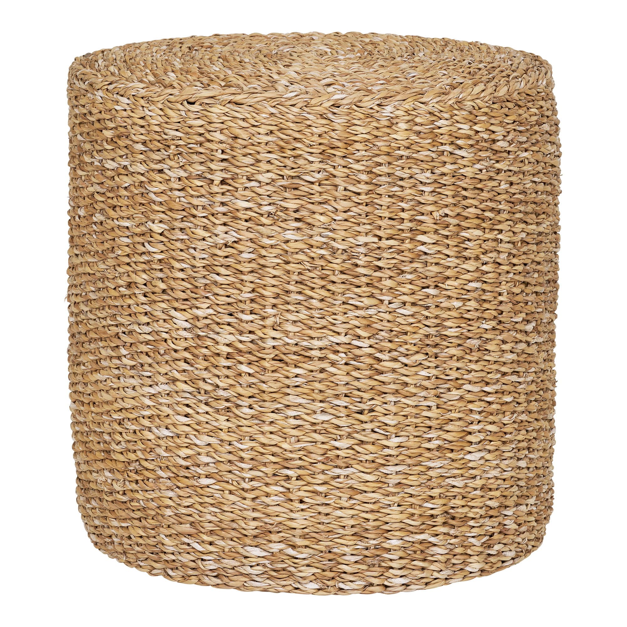 HOUSE NORDIC Rivera puff, rund - naturfärgad sjögräs/bomull (Ø40)