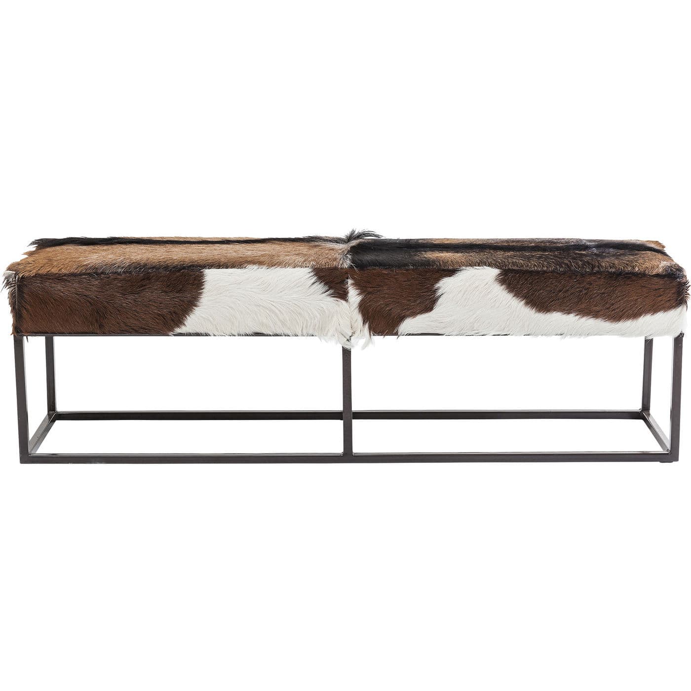KARE DESIGN Country Life Bänk - Brun / Vit Getskinn och Stål