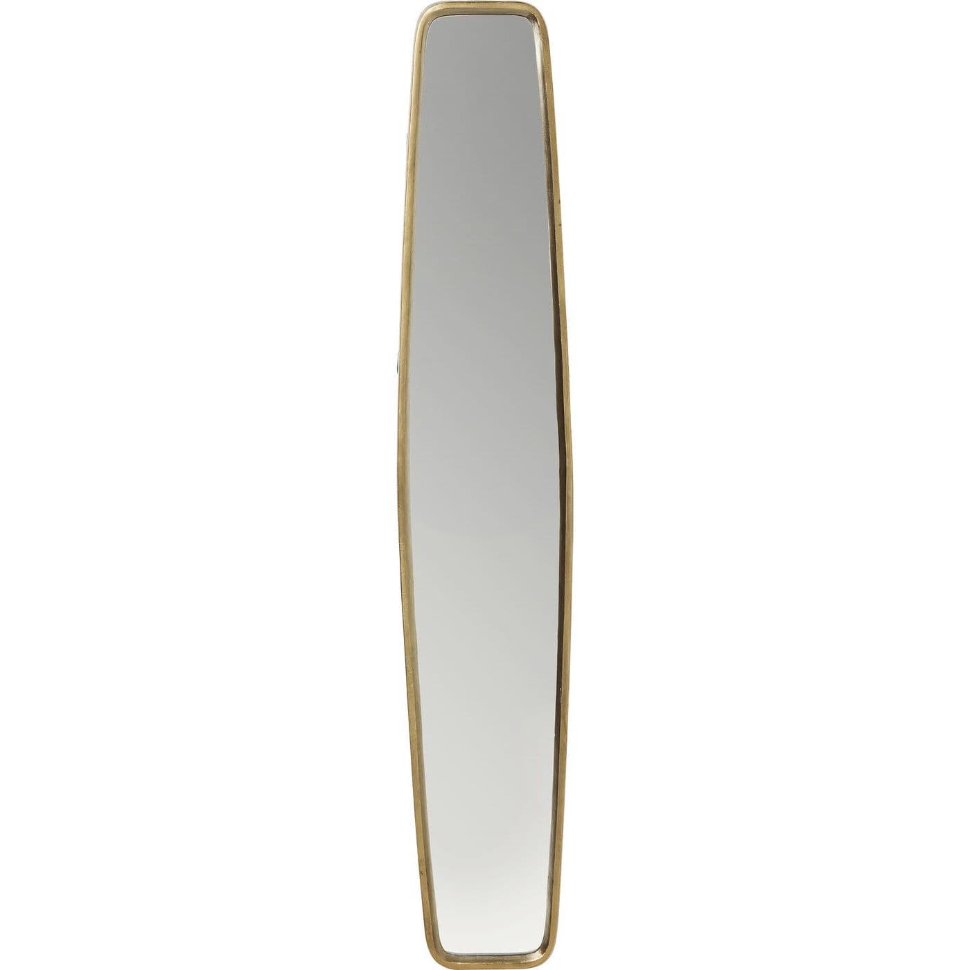 KARE DESIGN Clip Mässing väggspegel, rektangulär - spegelglas och mässing aluminium (177x32)