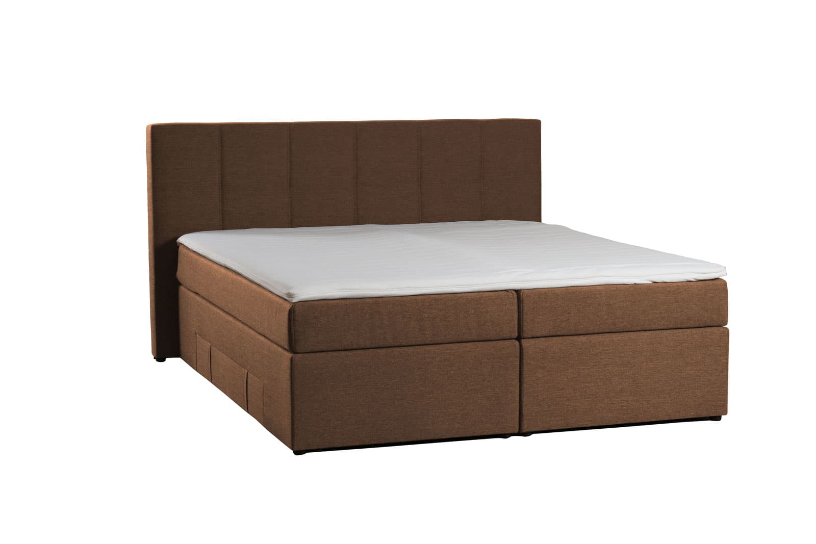 Olympisk lyxig handgjord kontinentalsäng med förvaring, 7 zoner 200x200 Medium (under 80 kg) Medium Beige