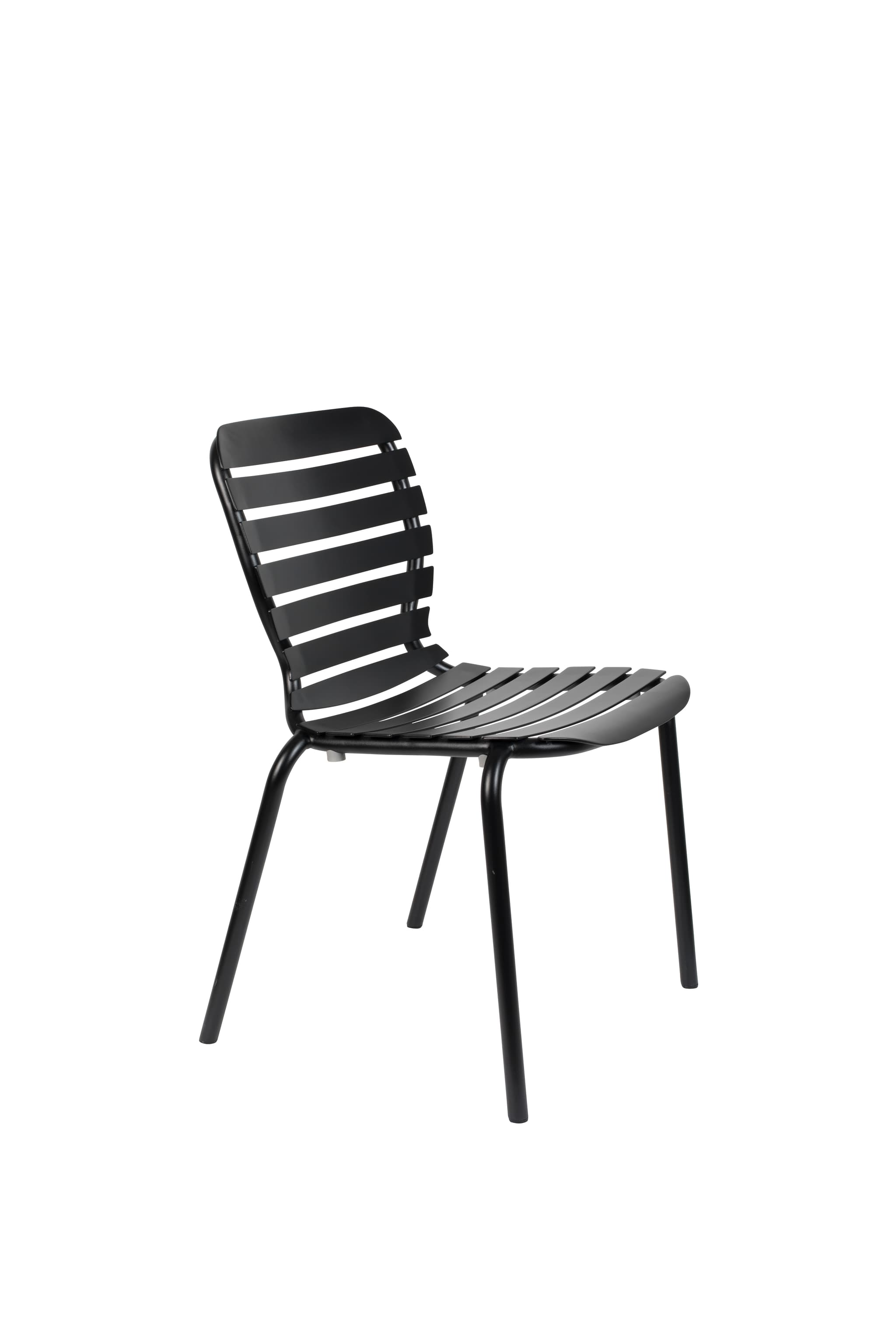 ZUIVER Vondel trädgårdsstol, stapelbar - svart aluminium