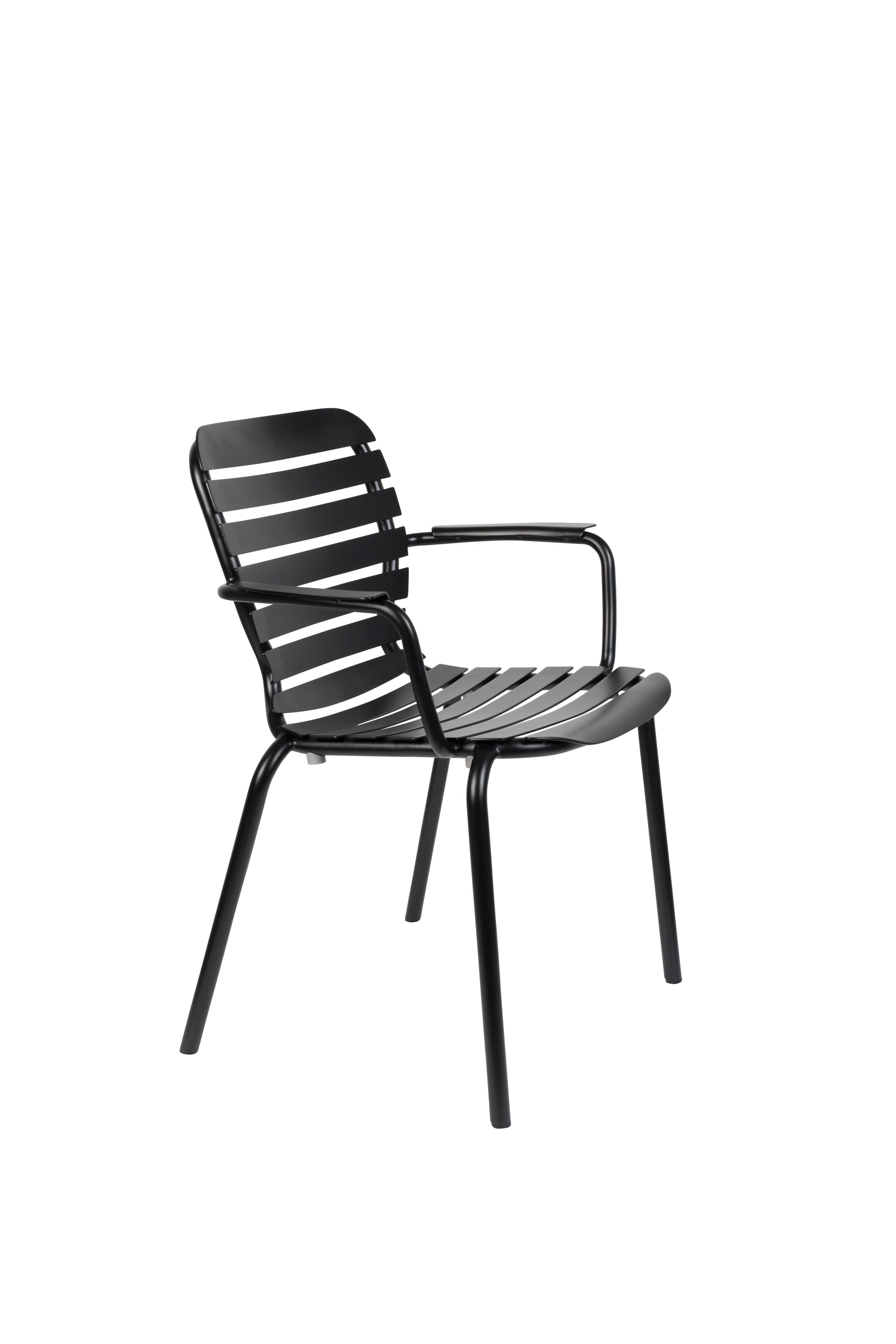 ZUIVER Vondel trädgårdsstol, med armstöd - svart aluminium