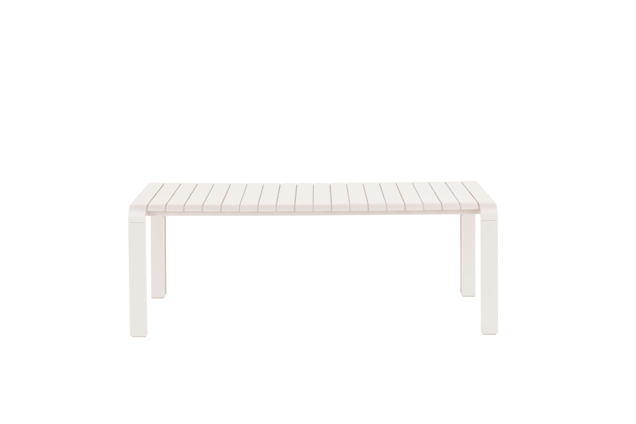 ZUIVER Vondel trädgårdsbänk, rektangulär - lervit aluminium (129,5x45)