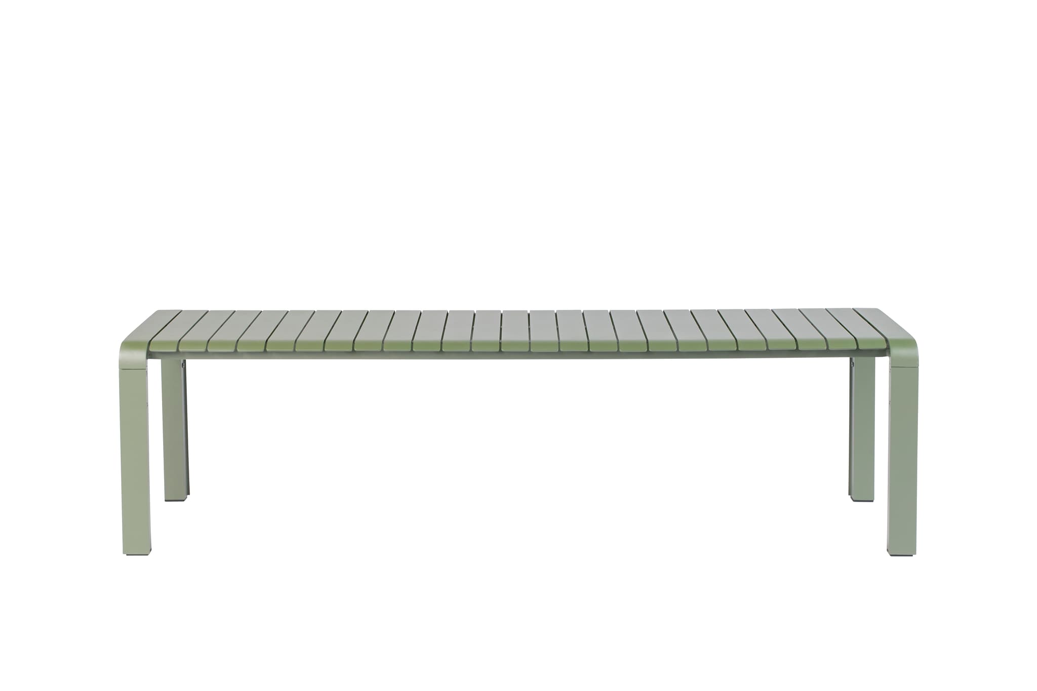 ZUIVER Vondel trädgårdsbänk, rektangulär - grön aluminium (175x45)