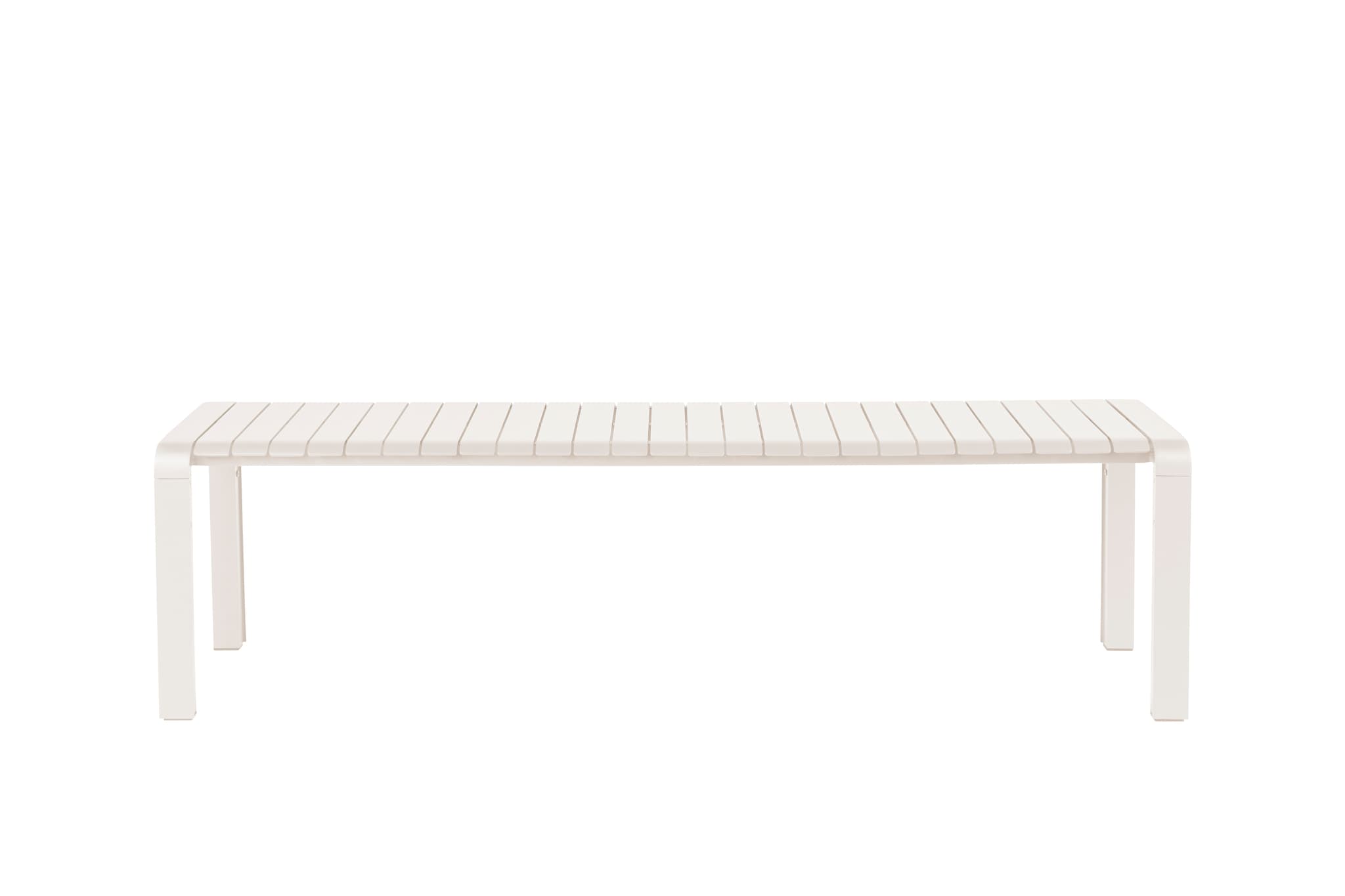 ZUIVER Vondel trädgårdsbänk, rektangulär - lervit aluminium (175x45)
