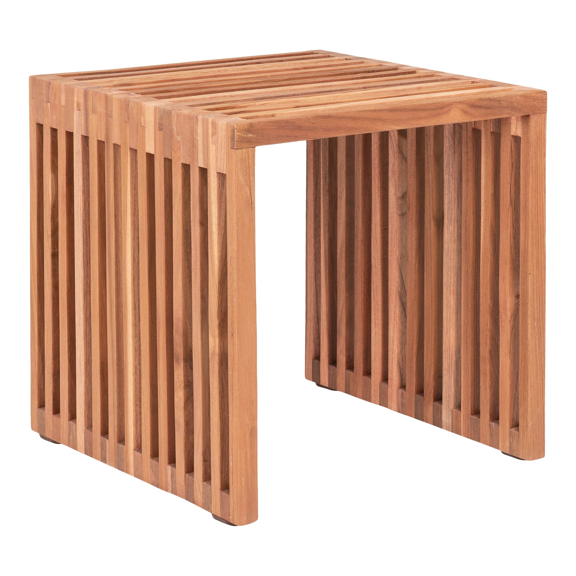 HOUSE NORDIC Pego hörnbord, fyrkantigt - naturligt teak (40x40)