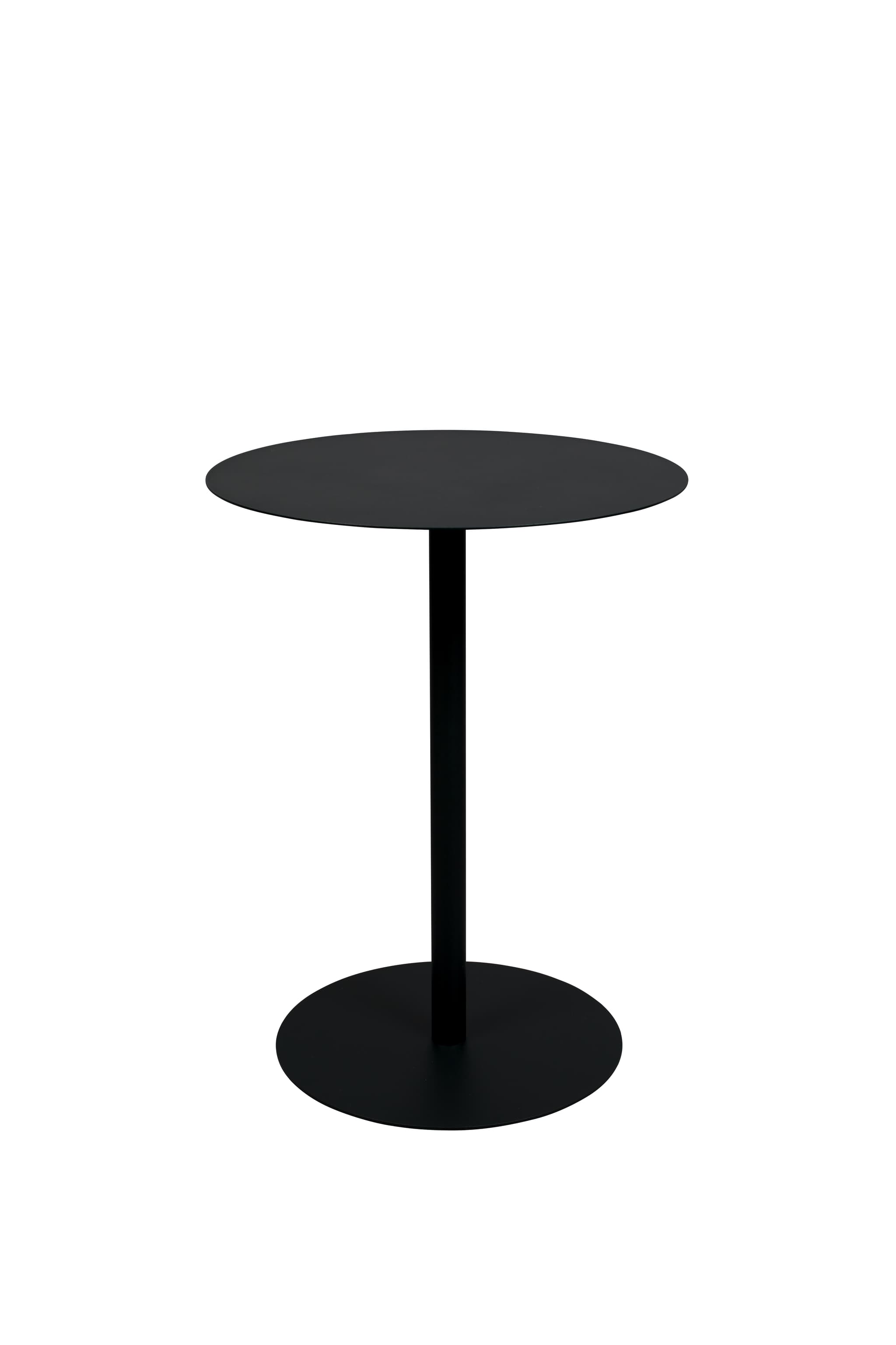 ZUIVER Snow Bistro bord, runt - svart stål (Ø57)