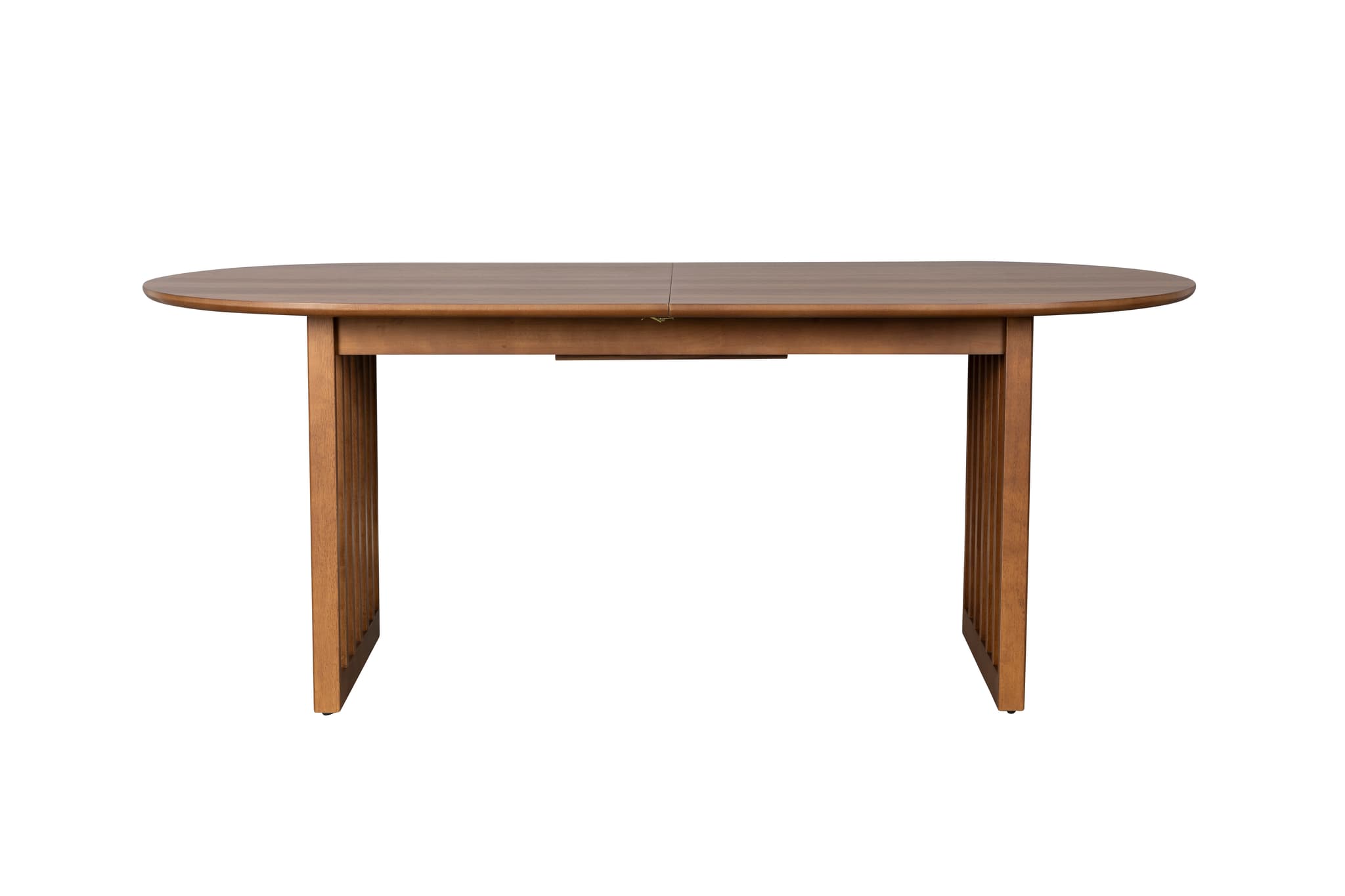 DUTCHBONE Barlet matbord, med extra tallrik - brun valnötsfinish och brunt gummiträ (200/240x90)