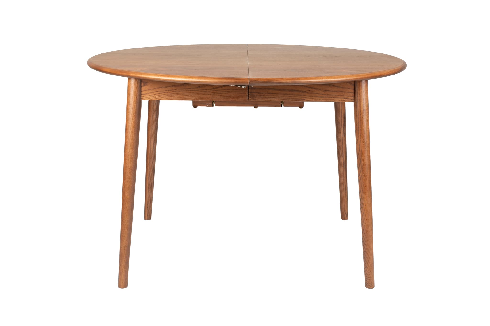 ZUIVER Twist matbord, w. utdragbar, rund - brun valnötsfinish (Ø120)