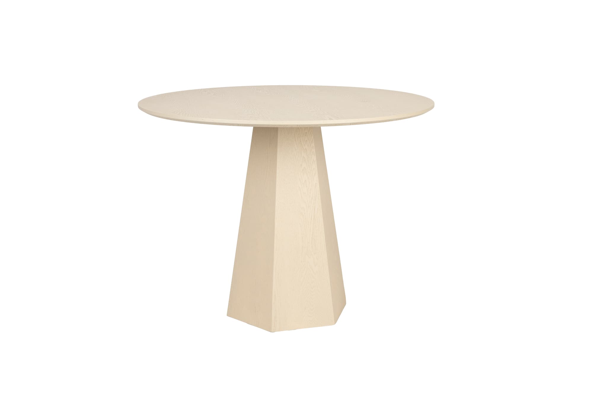 ZUIVER Pilar matbord, runt - beige askfanér (Ø100)