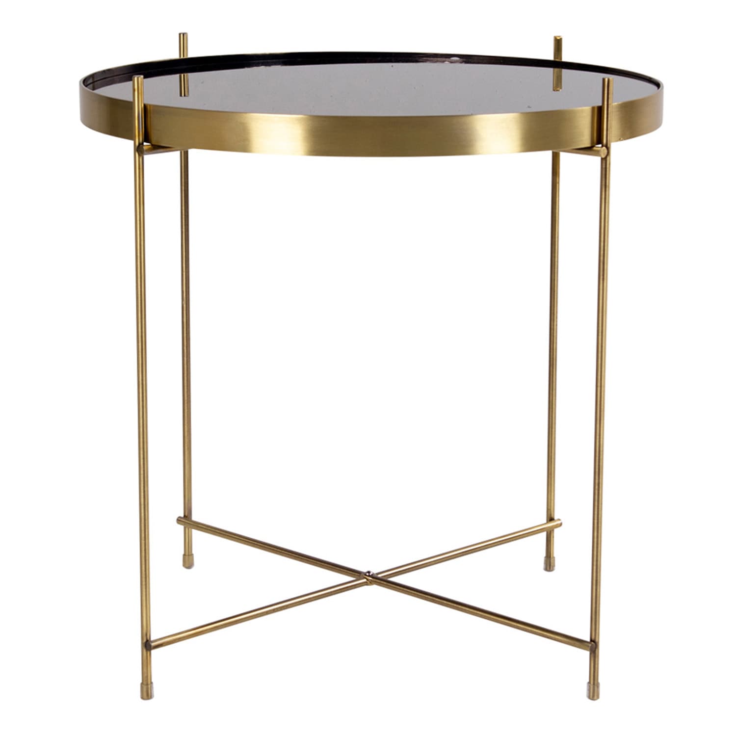 HOUSE NORDIC Runt Venezia Soffbord - Glas och Mässingsstål (Ø 48 cm)