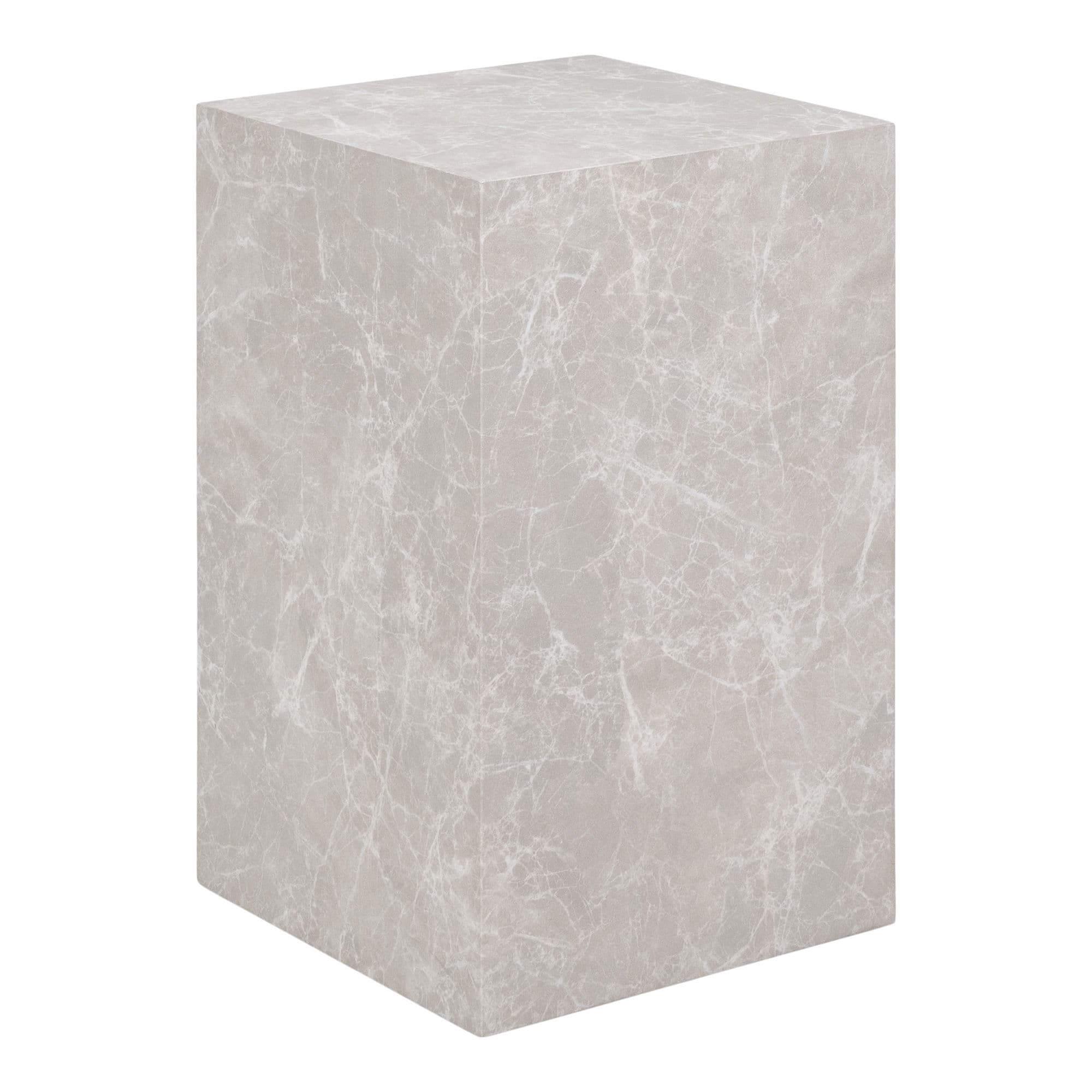 HOUSE NORDIC Hörnbord, marmorlook, beige, 30x30x50 cm