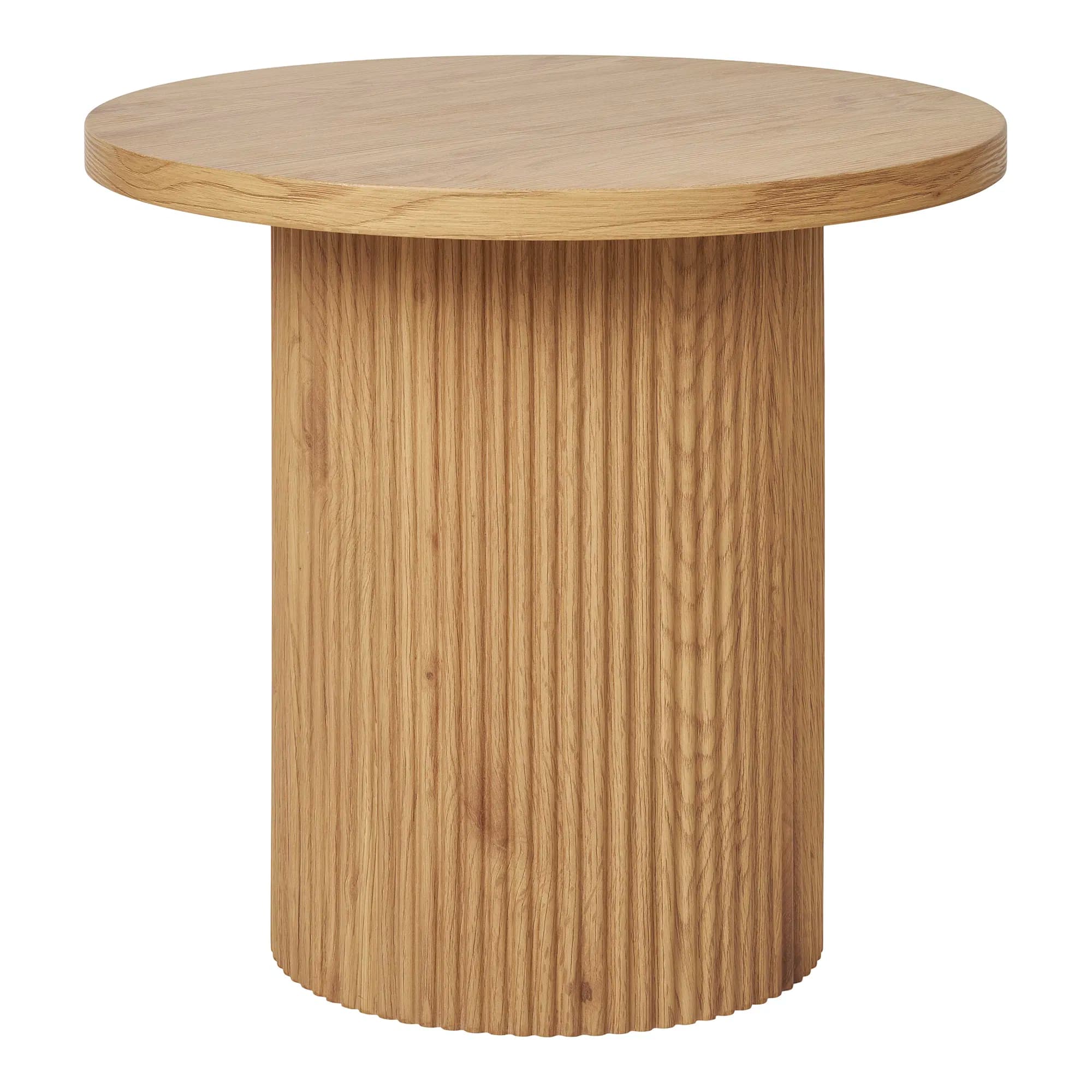 HOUSE NORDIC Boavista hörnbord, runt - naturligt dekorpapper och naturträd (Ø48)