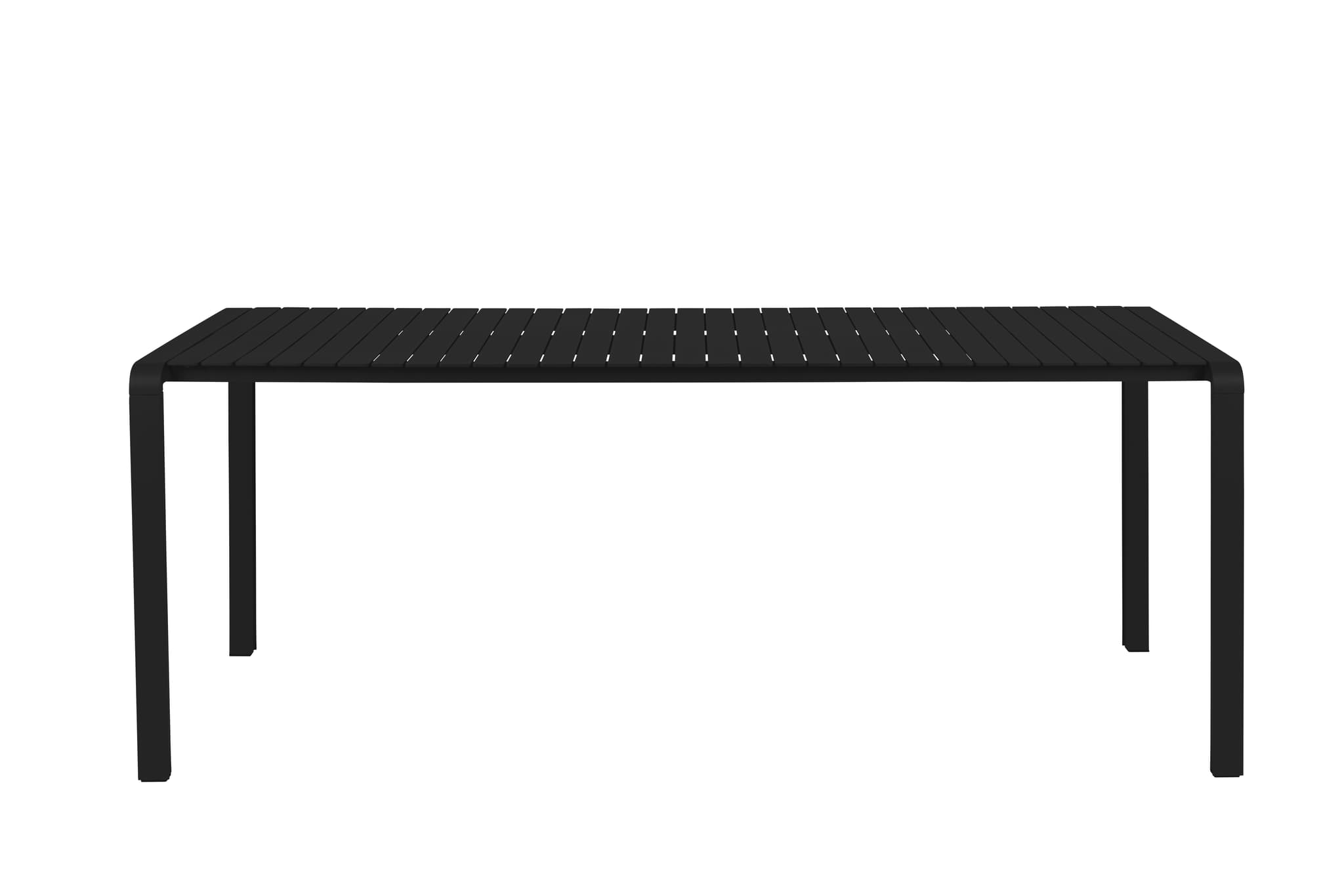 ZUIVER Vondel trädgårdsbord, rektangulärt - svart aluminium (214x97)