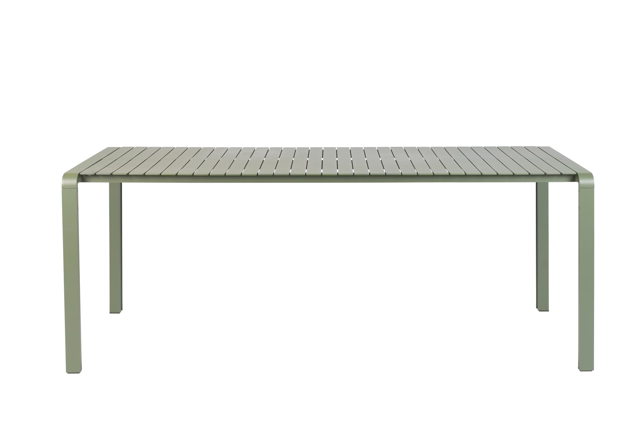 ZUIVER Vondel trädgårdsbord, rektangulärt - grönt aluminium (214x97)