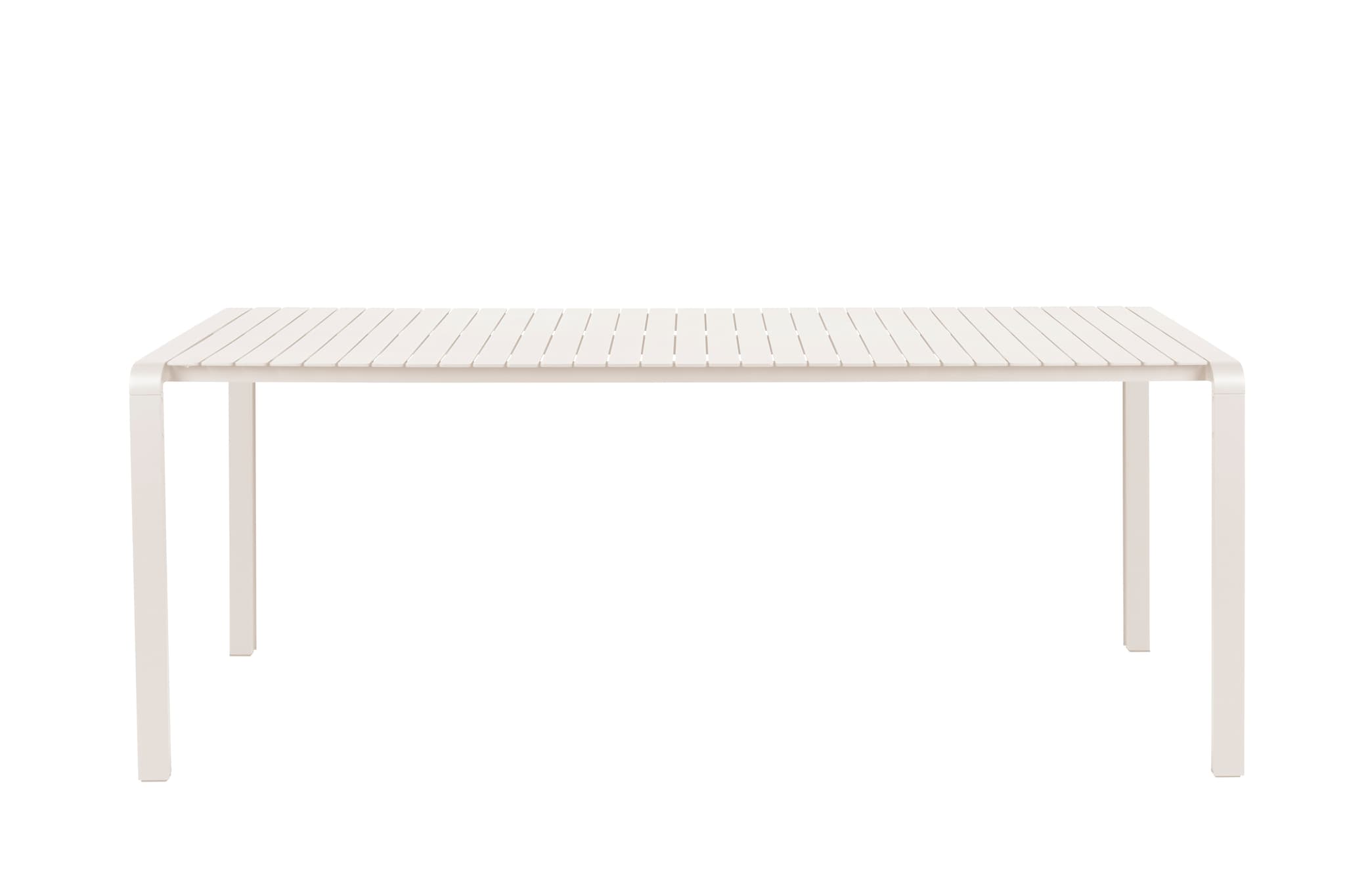 ZUIVER Vondel trädgårdsbord, rektangulärt - lervit aluminium (214x97)