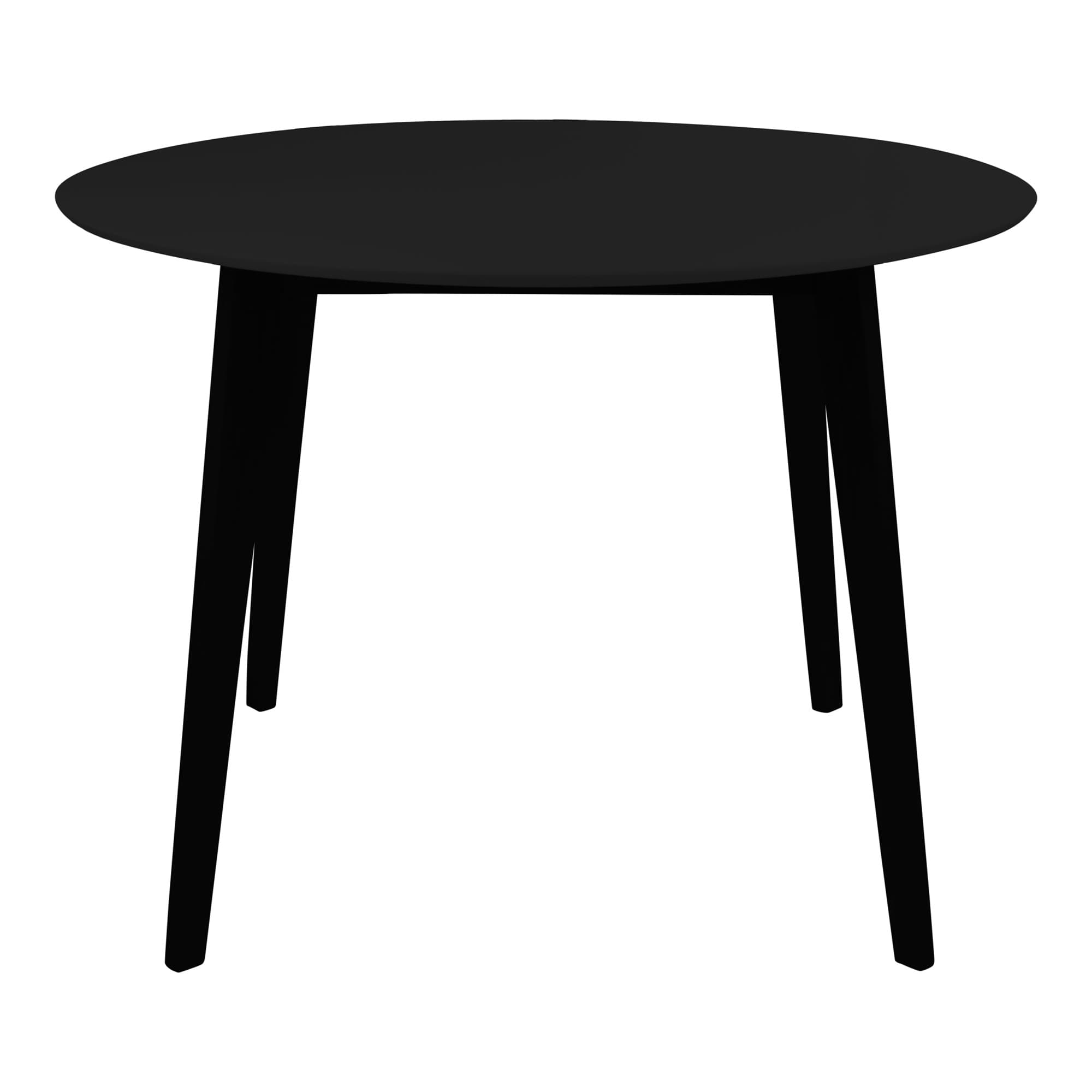 HOUSE NORDIC Vojens matbord, runt - svart MDF och gummiträ (Ø105)
