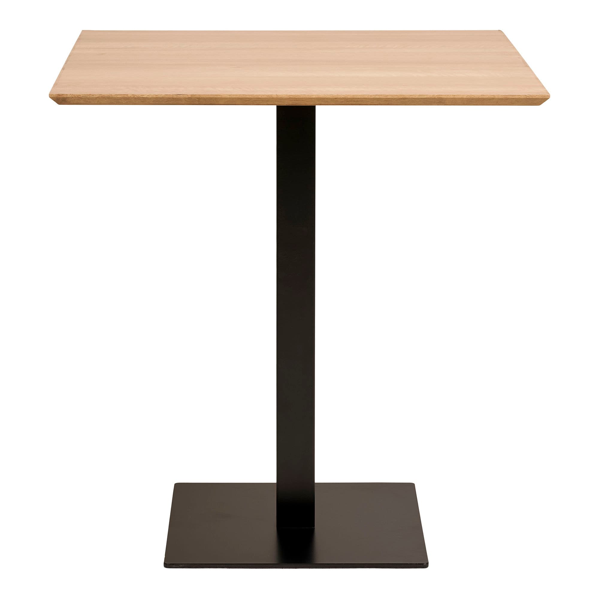 HOUSE NORDIC Fano cafébord, fyrkantigt - naturfärgad melamin och svart stål (70x70)