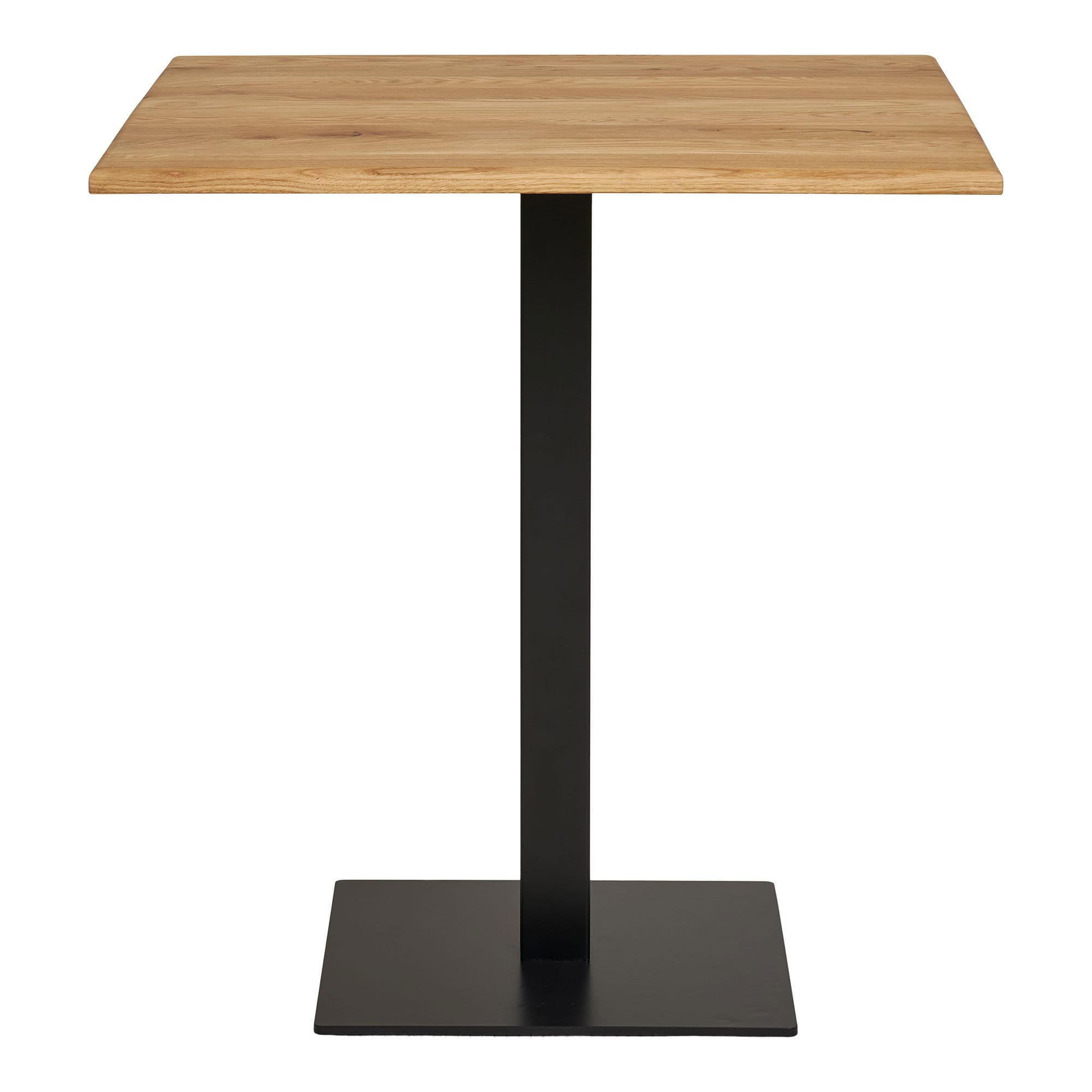 HOUSE NORDIC Lignano cafébord, fyrkantigt - naturlig ek och svart stål (70x70)