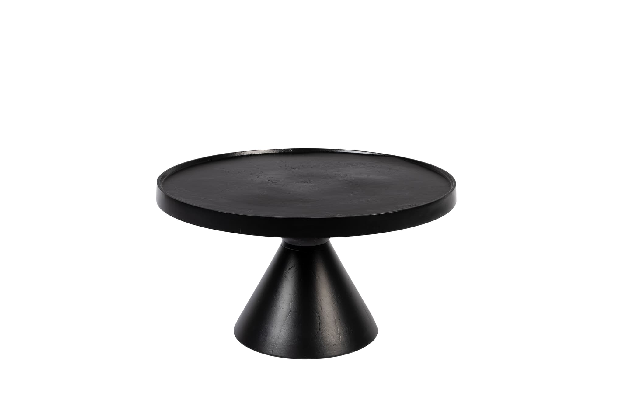ZUIVER Floss soffbord, runt - svart aluminium (Ø60)