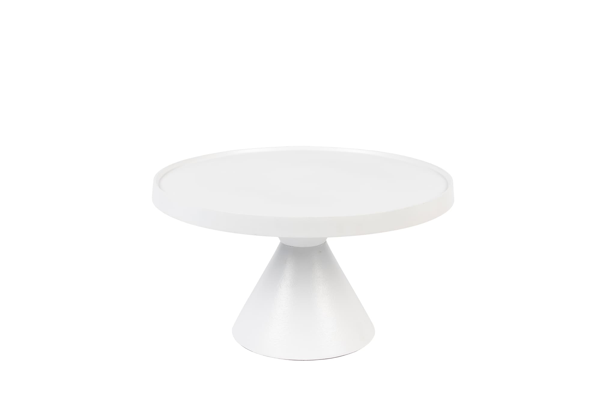 ZUIVER Floss soffbord, runt - vit aluminium (Ø60)