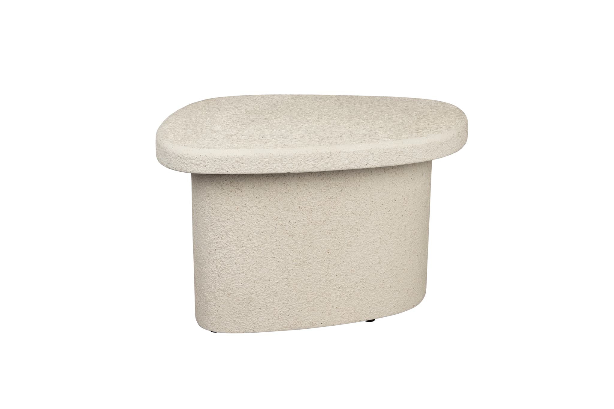 DUTCHBONE Veda sidobord, låg - beige återvunnen marmor (56x45)