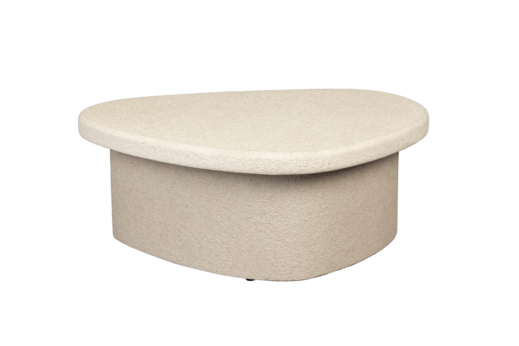DUTCHBONE Veda soffbord, ekologiskt - beige återvunnen marmor (74x49)