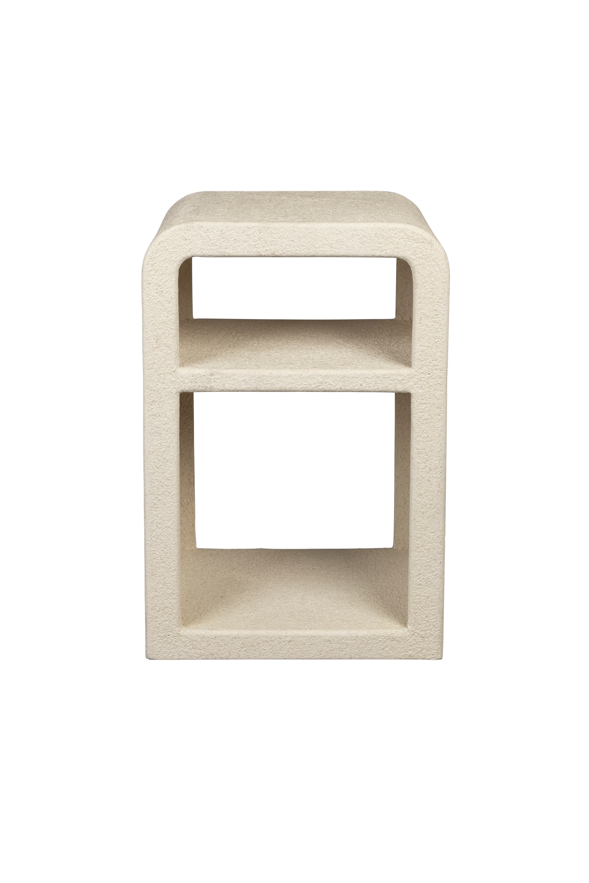 DUTCHBONE Veda sängbord, m. 1 hylla - beige återvunnen marmor (60x40)