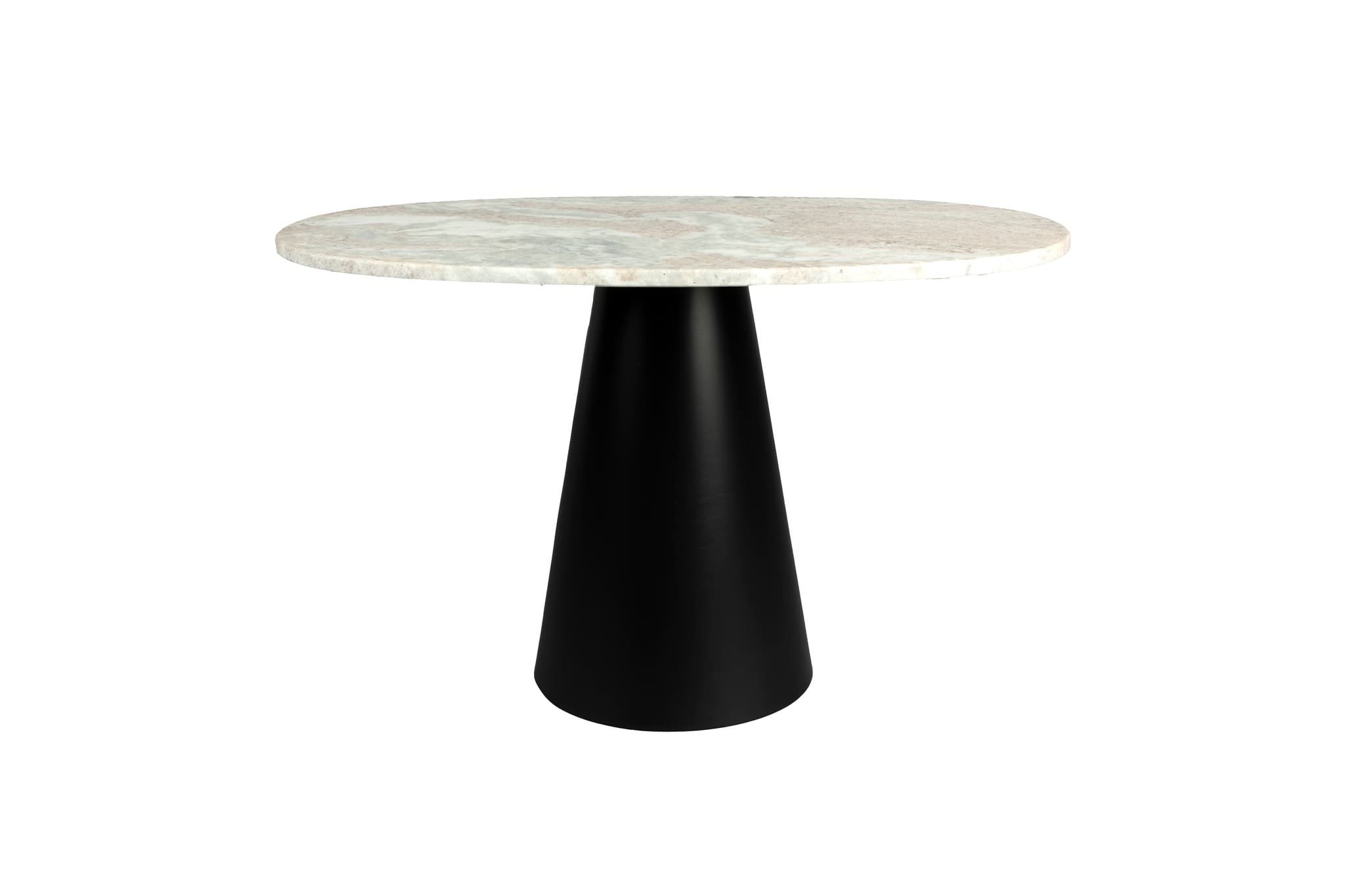 DUTCHBONE Jared soffbord, ovalt - marmor och svart järn (70x35)