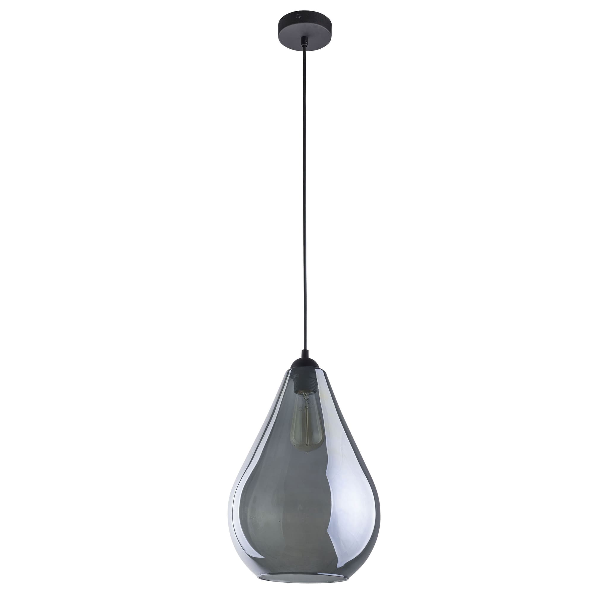 TK Fuente taklampa - grafitglas och svart metall