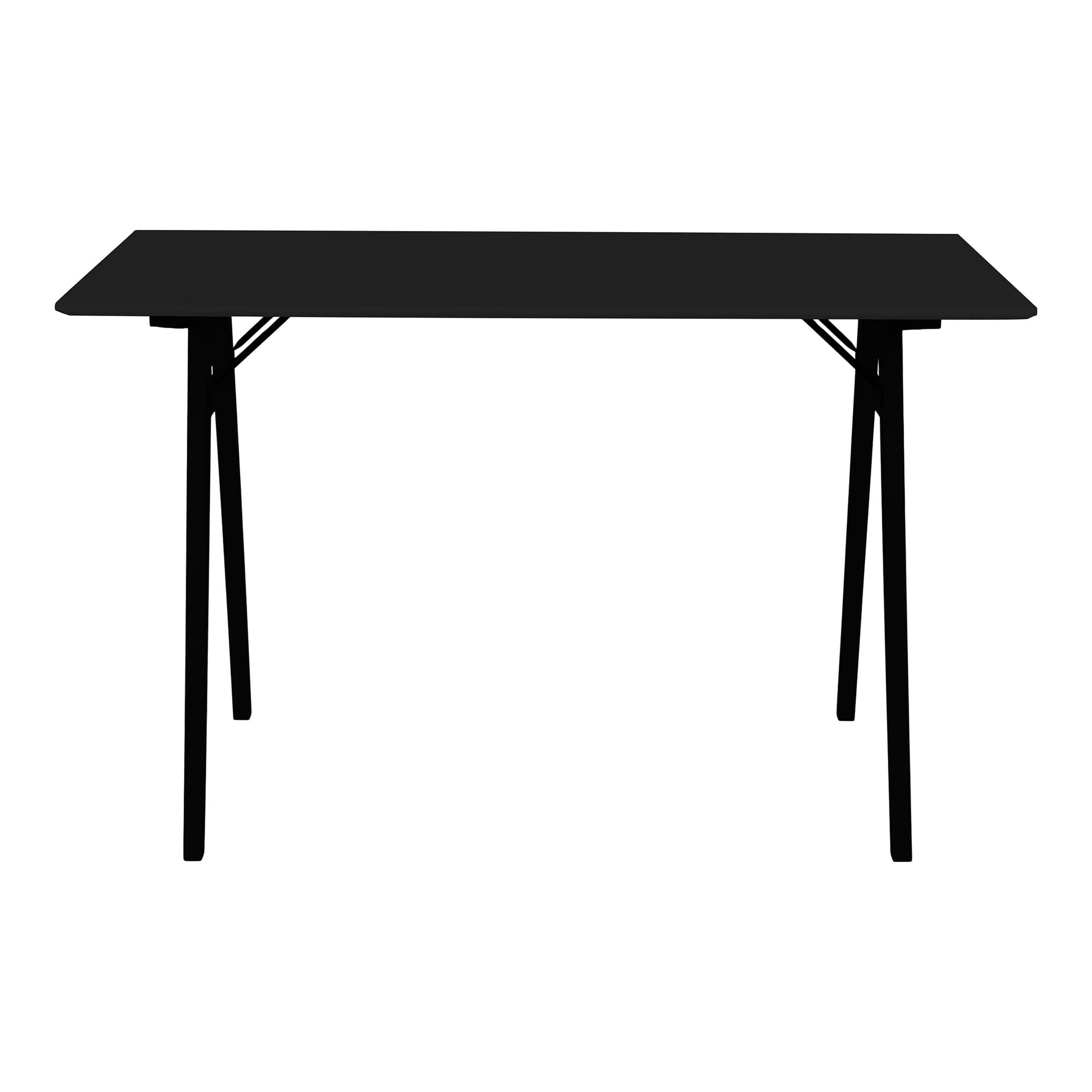 HOUSE NORDIC Vojens skrivbord, rektangulärt - svart MDF och gummiträ (120x60)