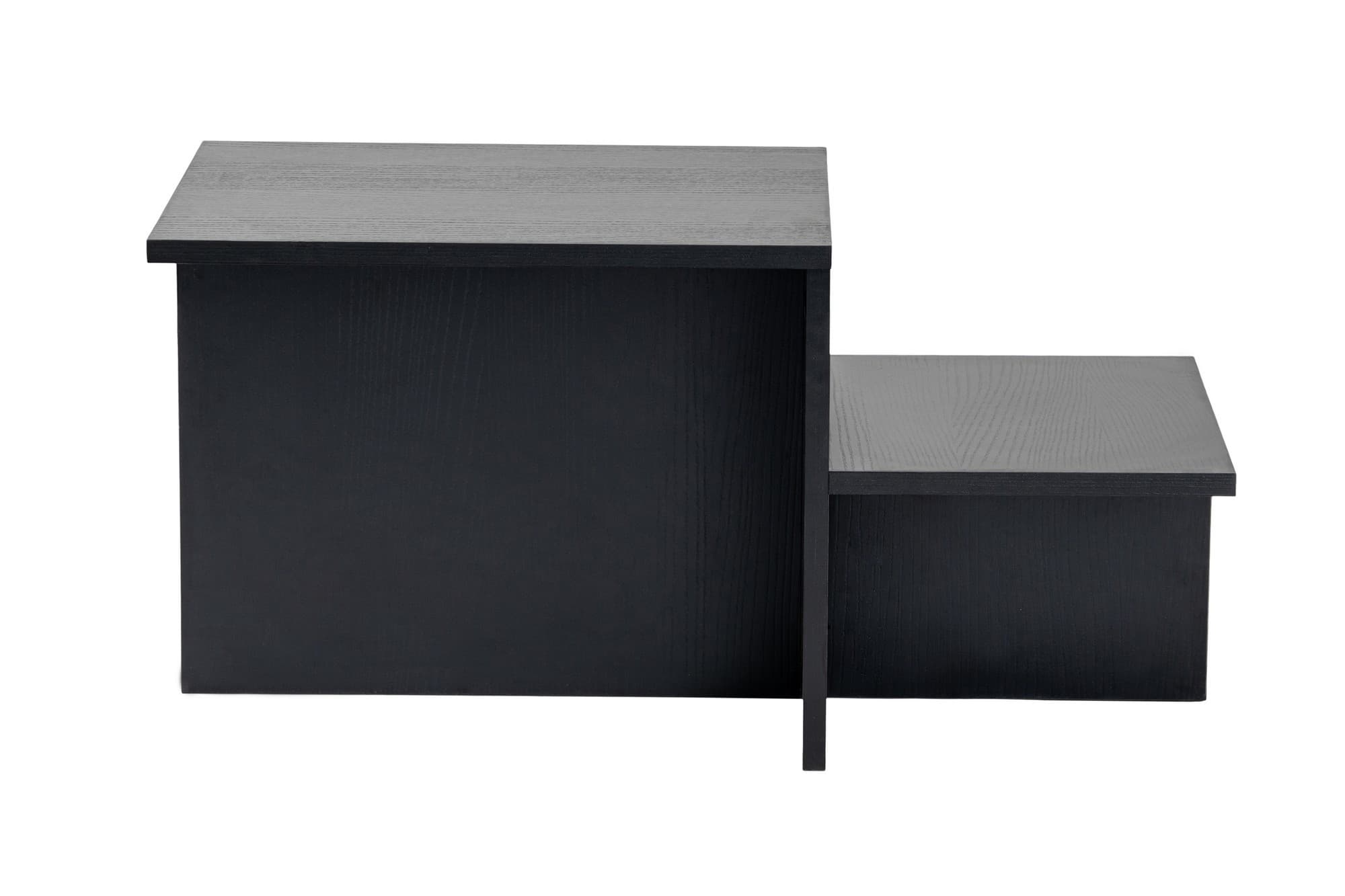 NORDVÄRK Harmony soffbord, rektangulärt - svart trämelamin (80x40)