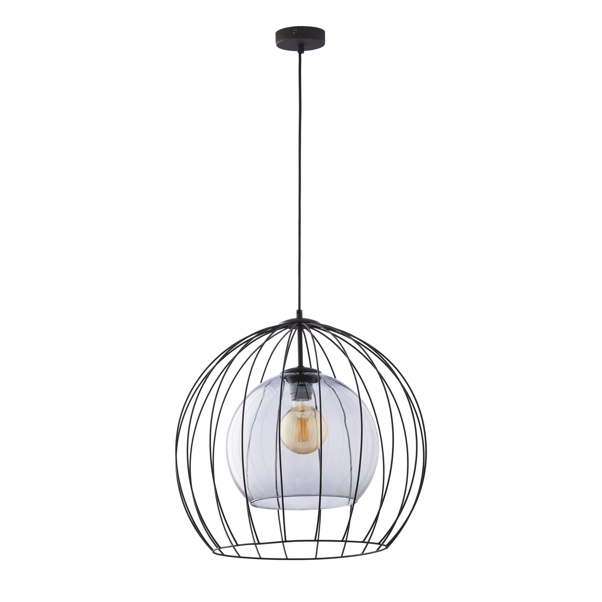 TK Universo taklampa 500 - grafitglas och svart metall