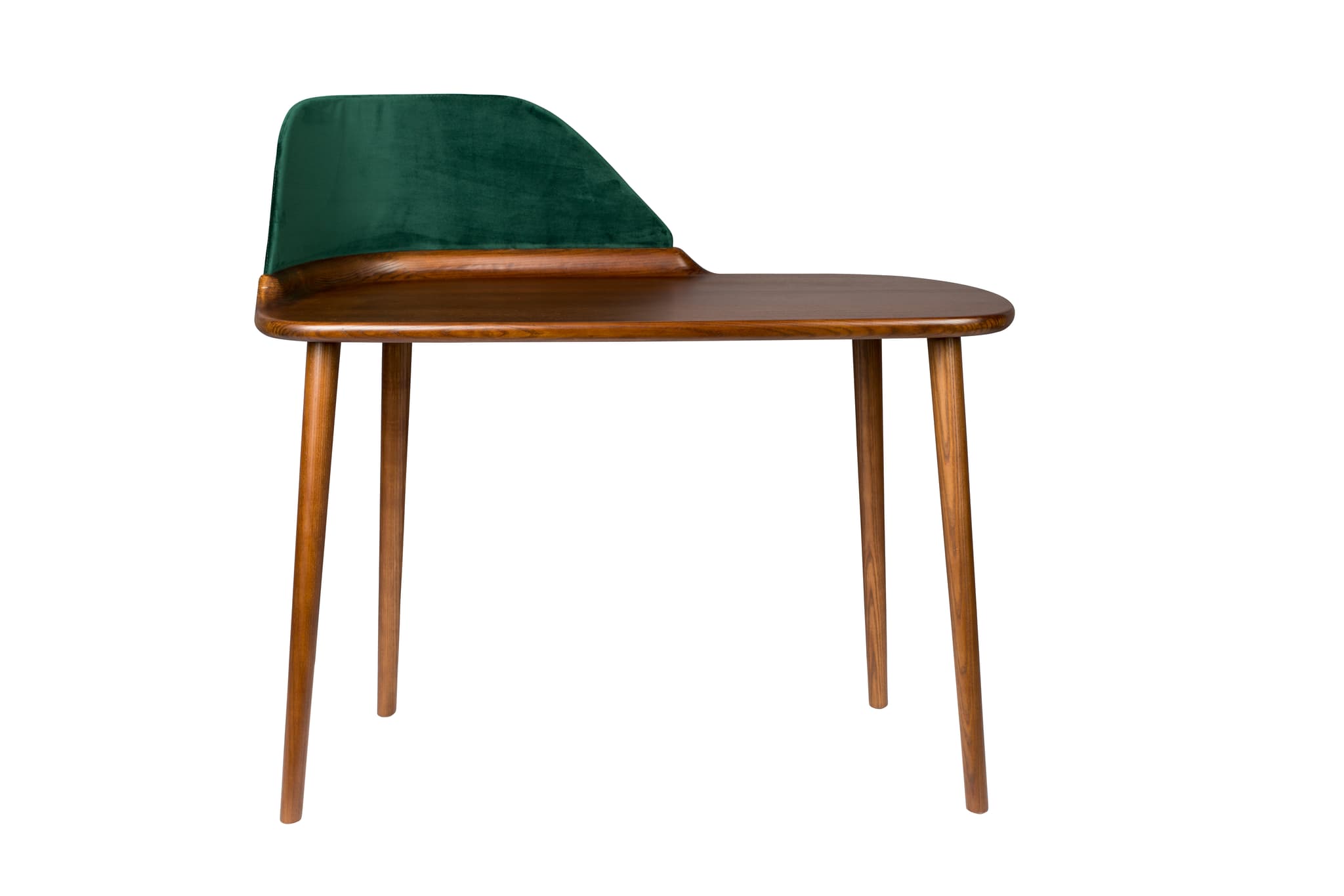DUTCHBONE Finn skrivbord, rektangulärt - polyester och brun ask (110x57)