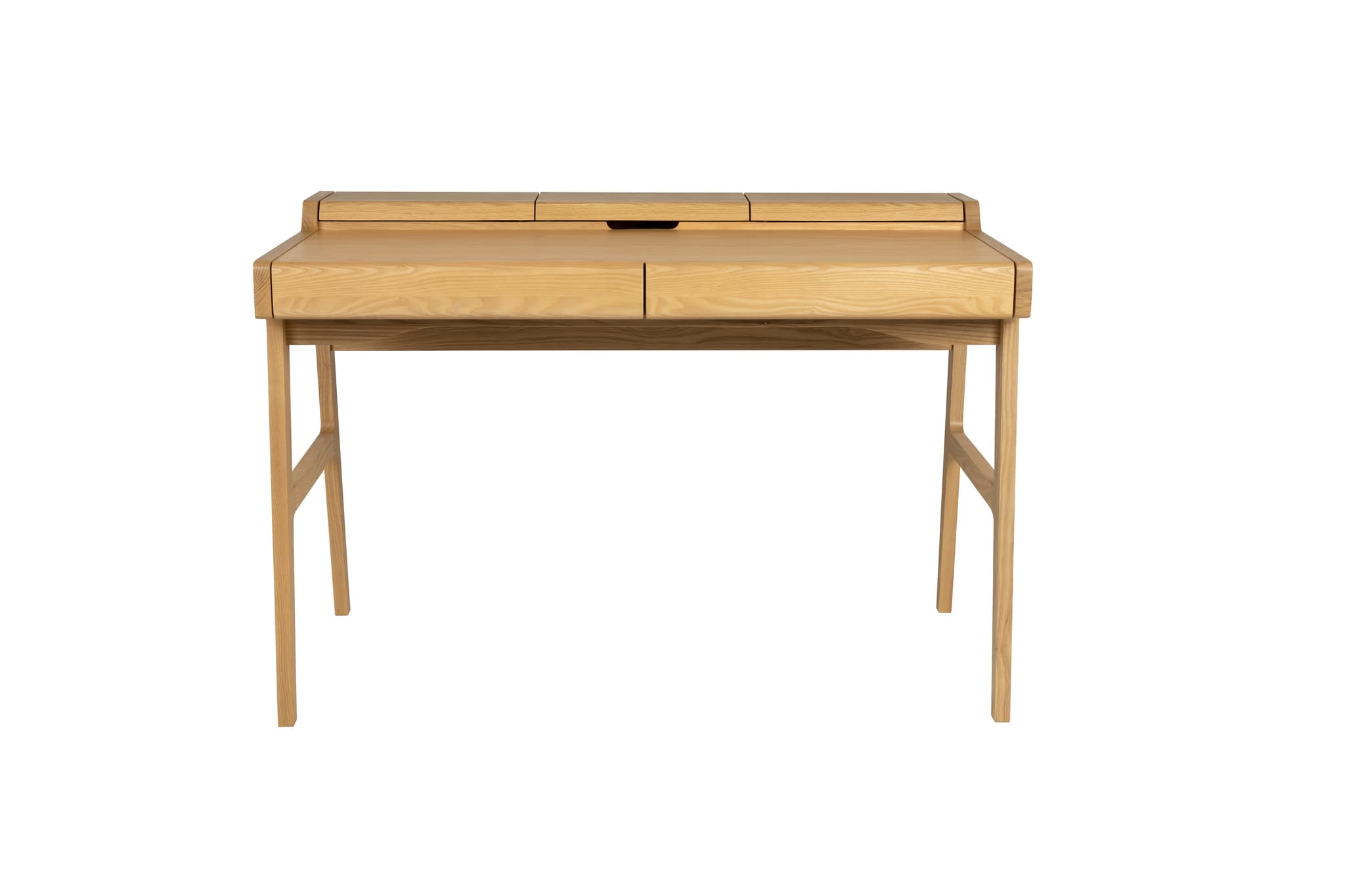 ZUIVER Kaat skrivbord, w. 2 lådor - naturlig ekfanér och ask (120x70)