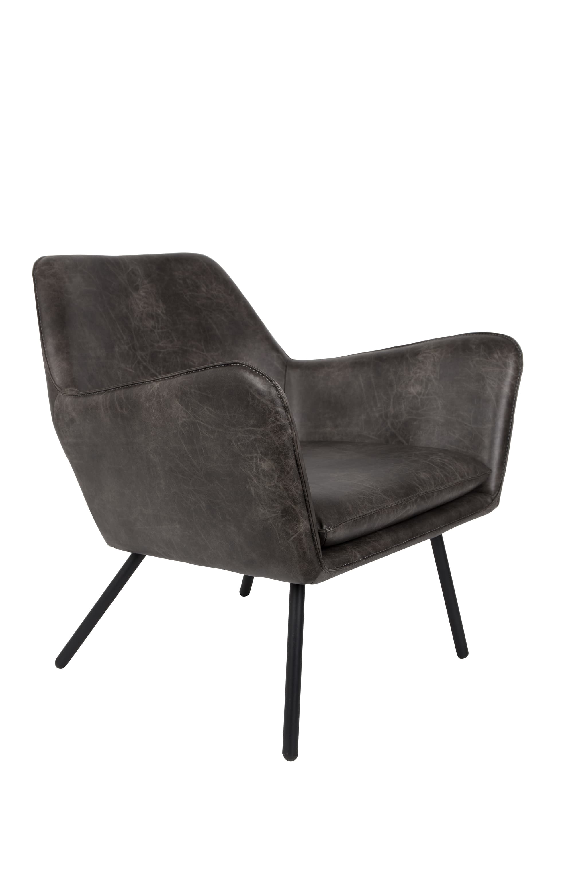 WHITE LABEL LIVING Lounge Chair Bon Dark Grey