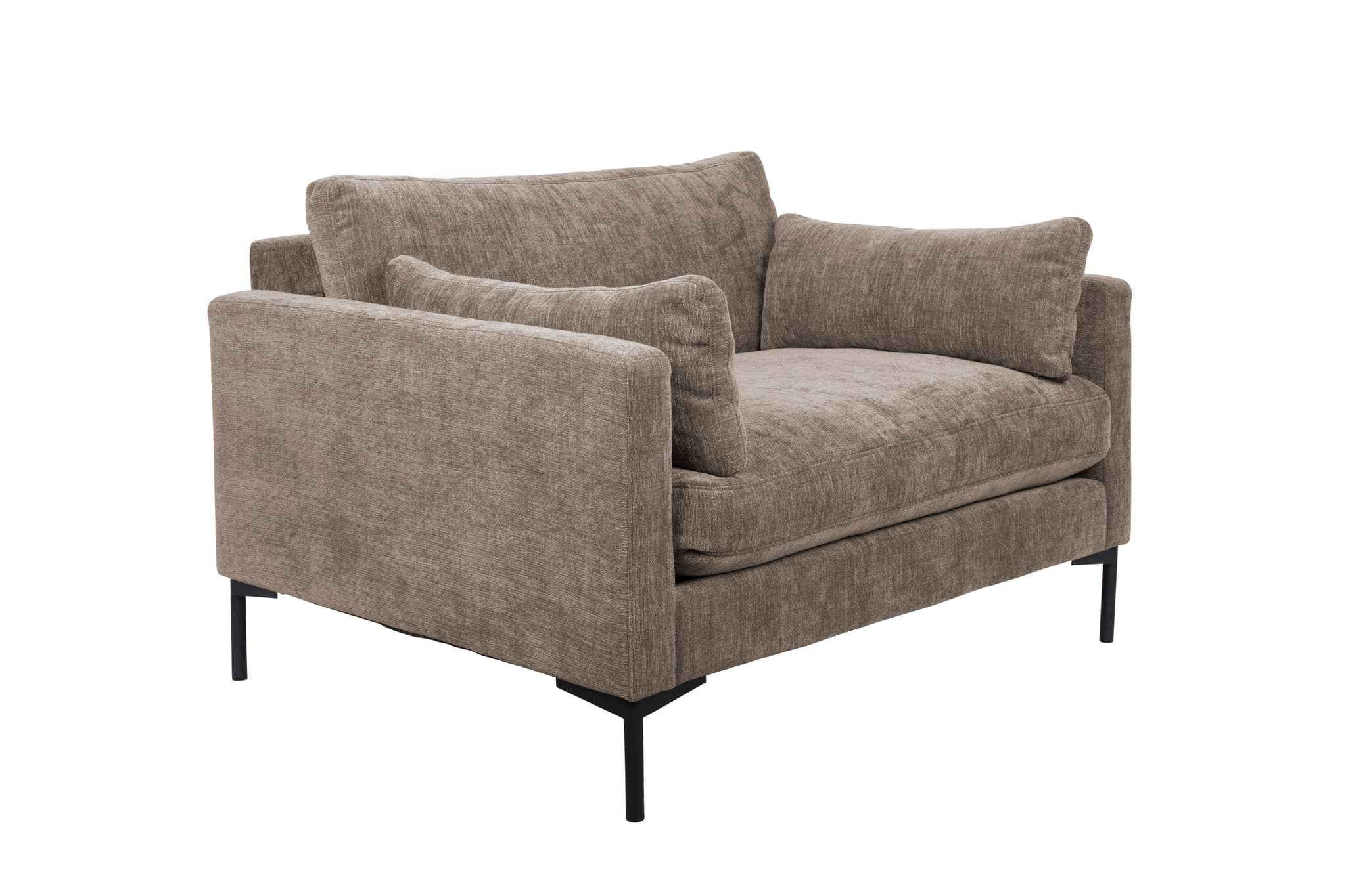 ZUIVER Summer Love Seat, med armstöd - kaffepolyester och stål