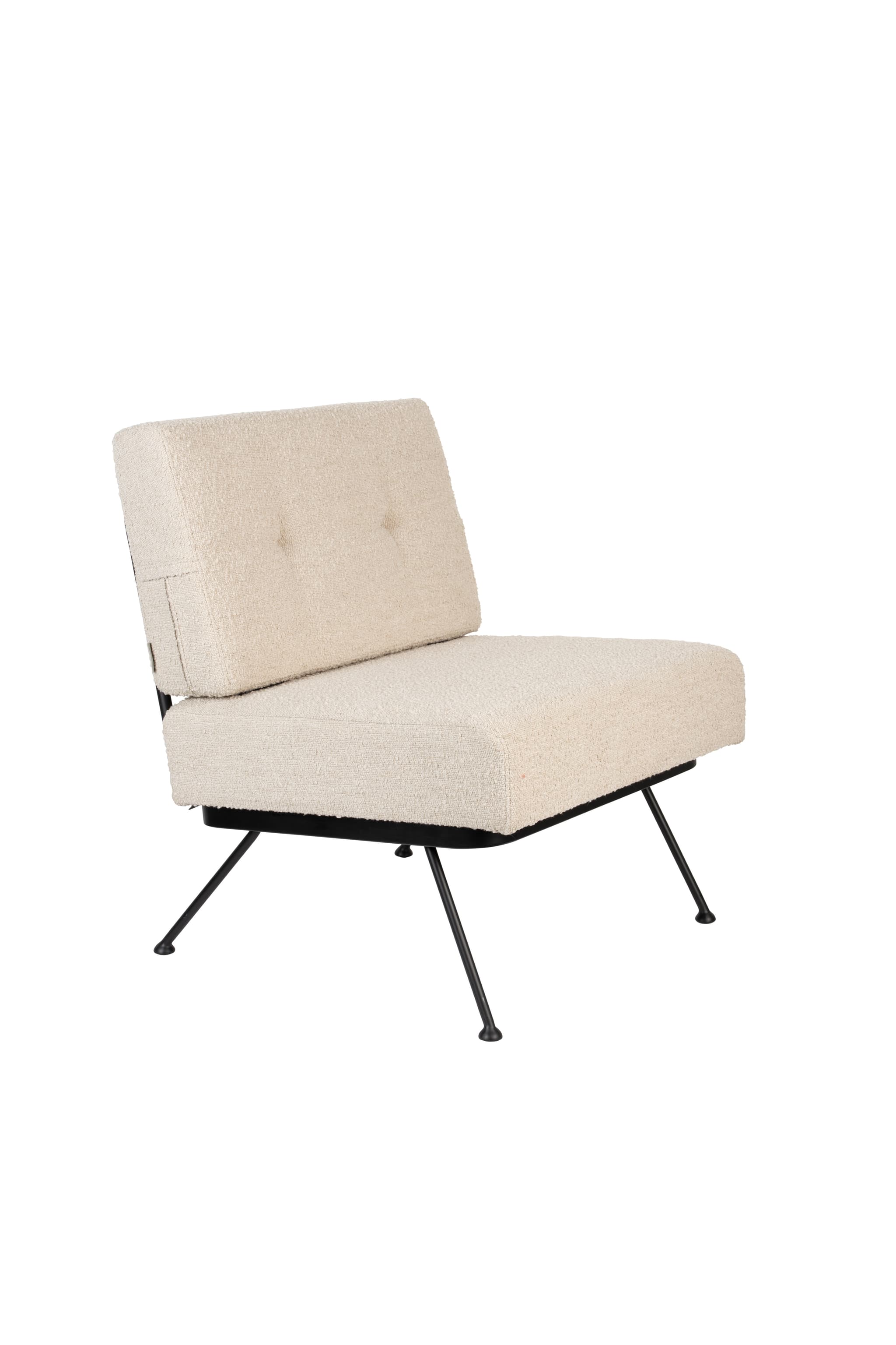 ZUIVER Bowie fåtölj - beige polyester och stål