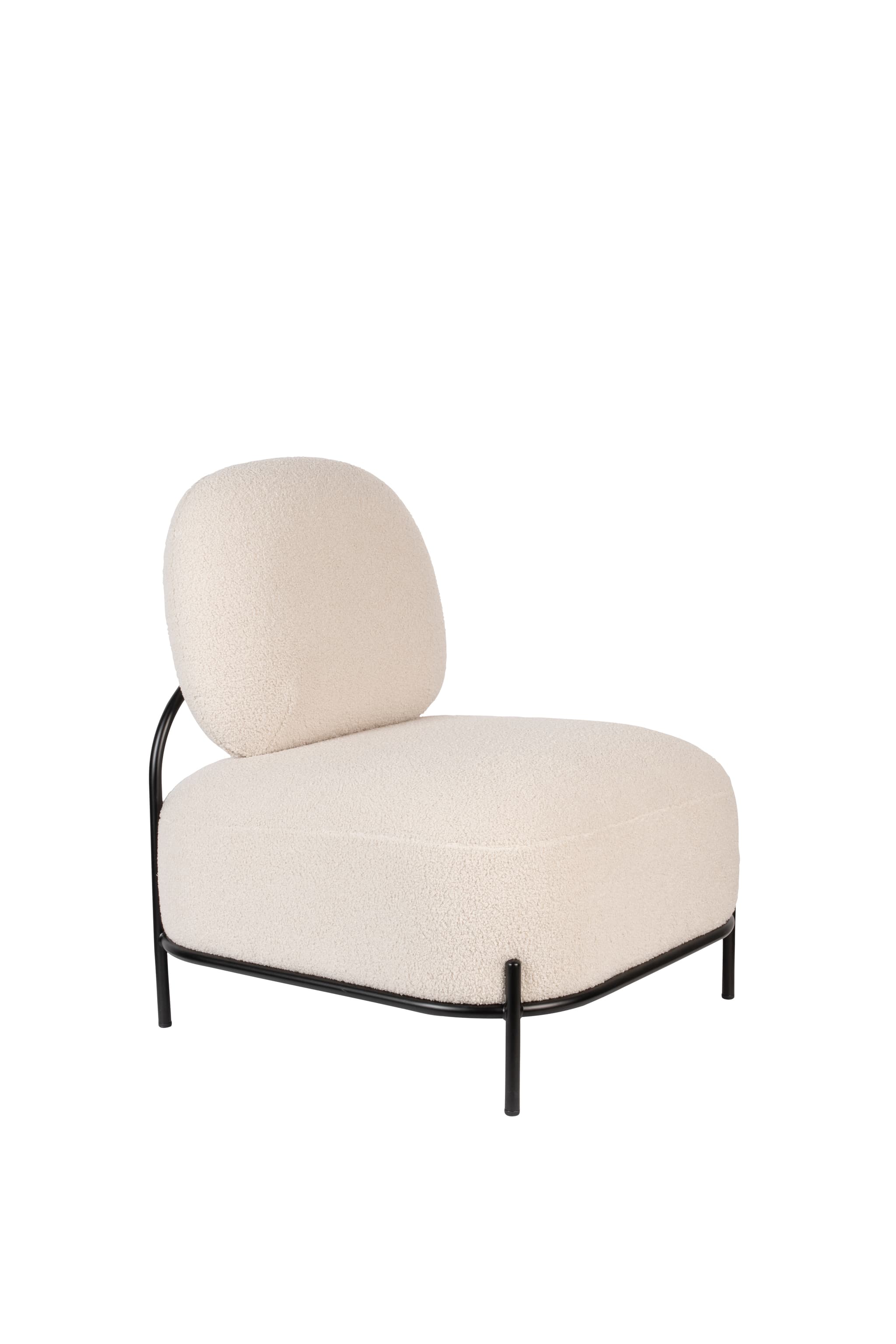 WHITE LABEL LIVING Lounge Chair Polly Teddy Ivory